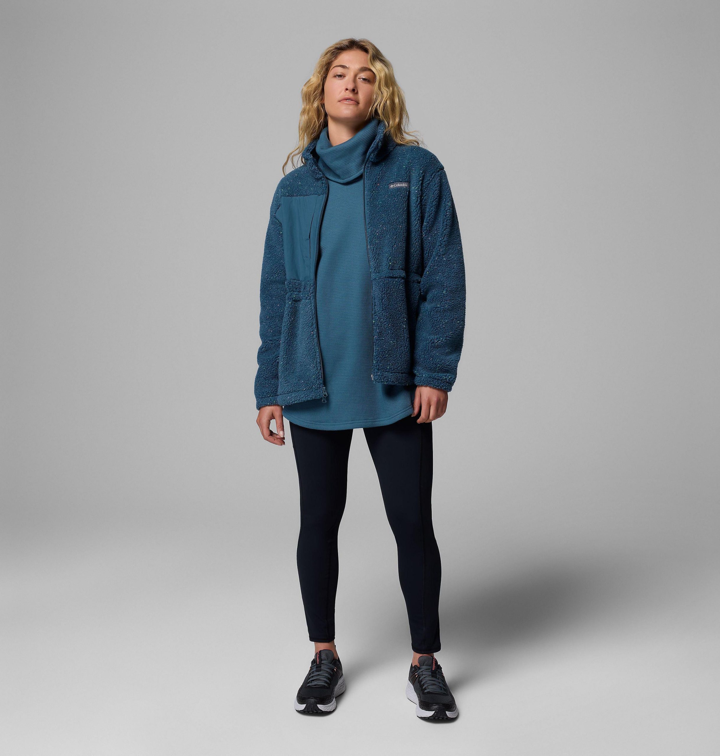 stellar path damen-fleecejacke mit durchgehendem reißverschluss