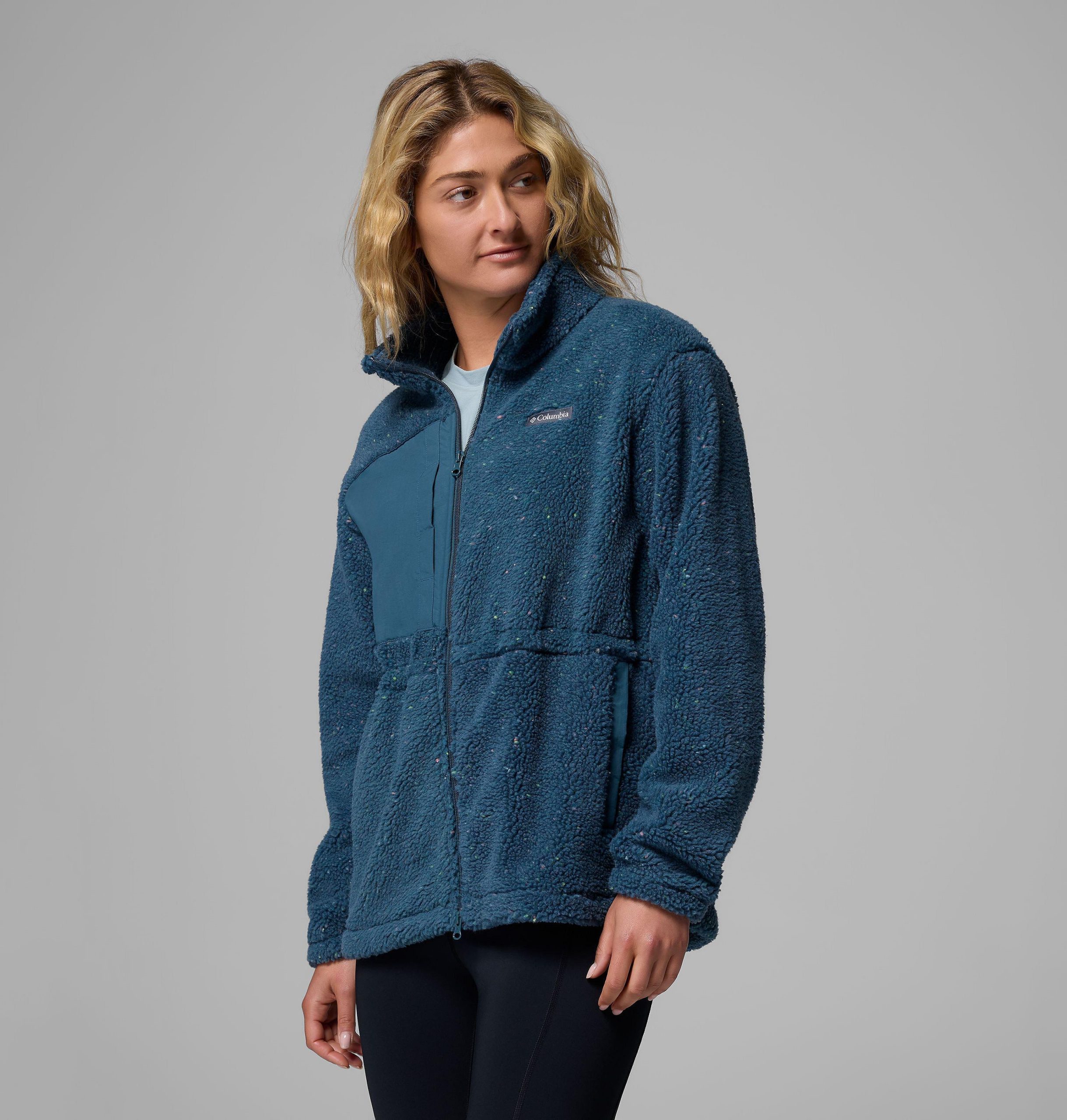 stellar path damen-fleecejacke mit durchgehendem reißverschluss