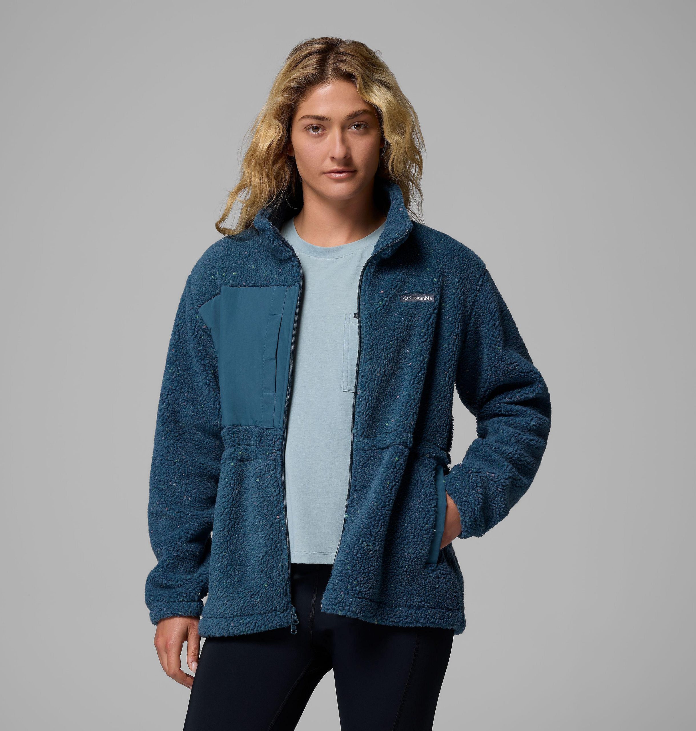 stellar path damen-fleecejacke mit durchgehendem reißverschluss