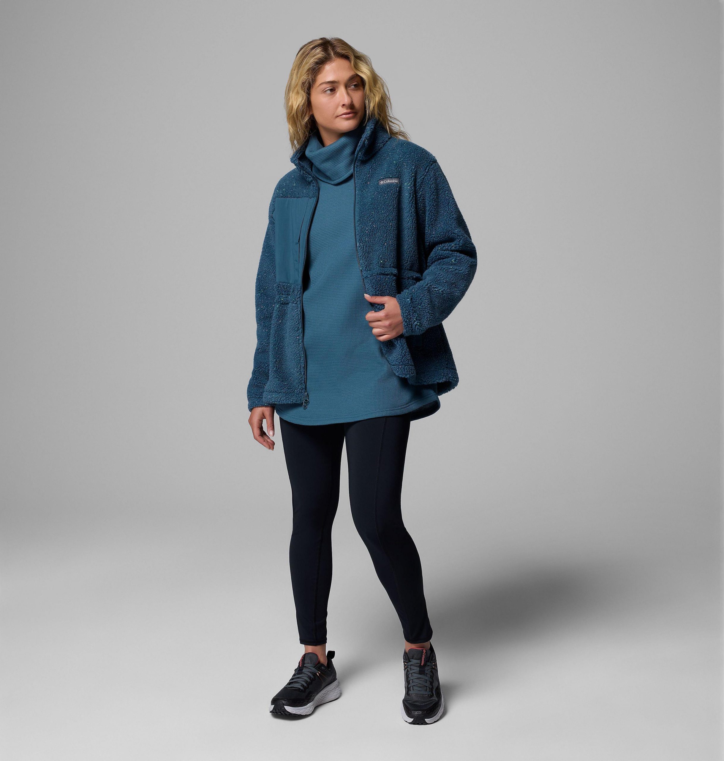 stellar path damen-fleecejacke mit durchgehendem reißverschluss