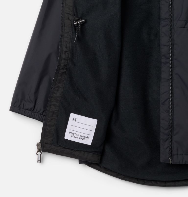 switchback gefütterte lange jacke für mädchen