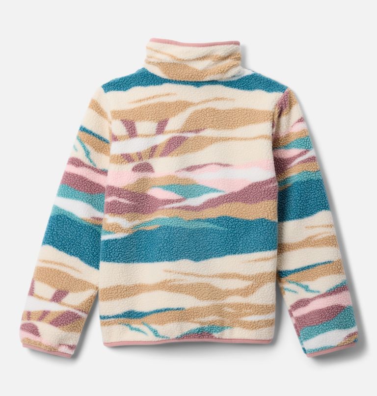 helvetia ii bedruckter fleece-pullover für kinder mit halben druckknöpfen
