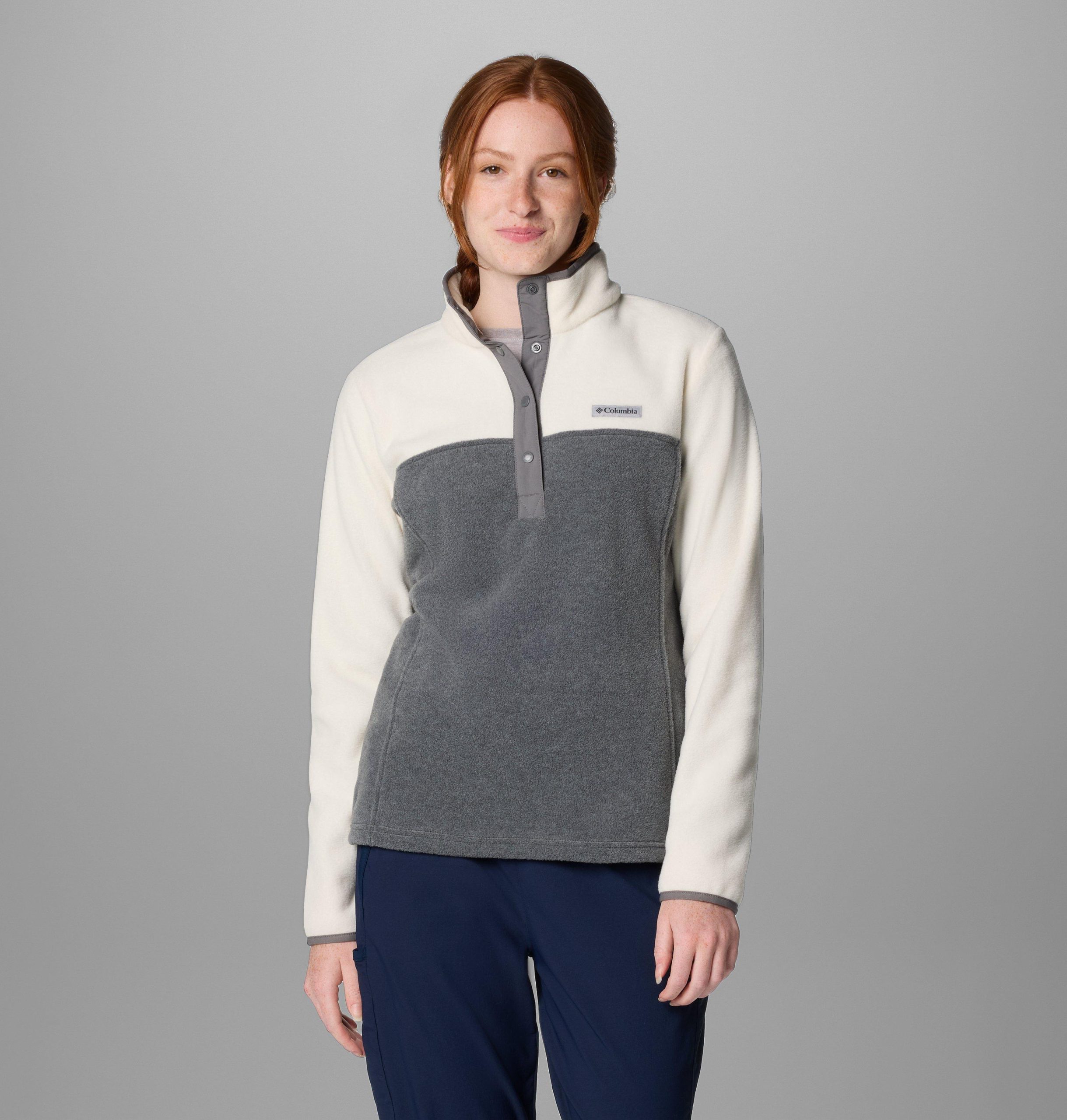 benton springs damen-fleecepullover mit halben druckknöpfen ii