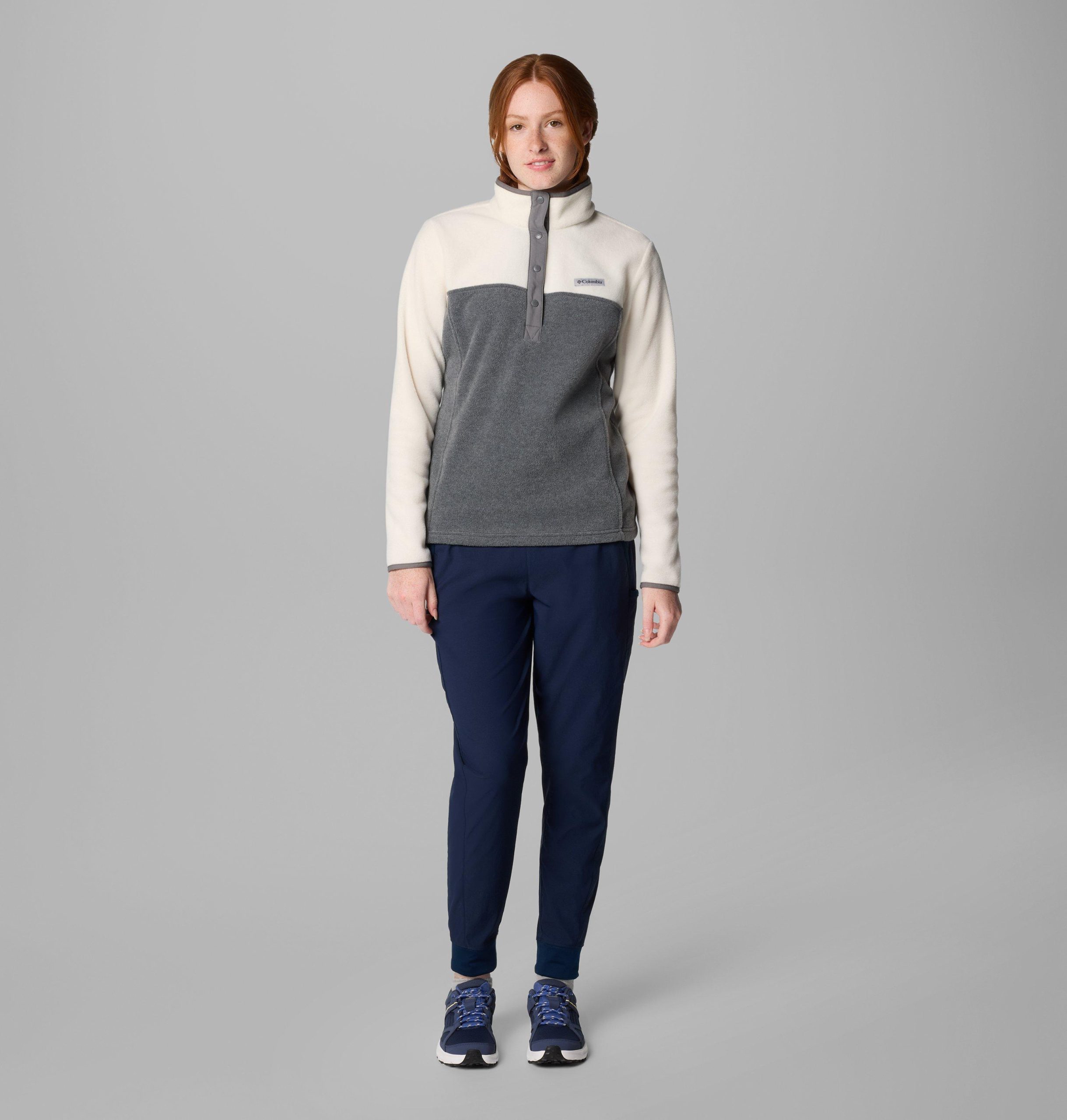 benton springs damen-fleecepullover mit halben druckknöpfen ii