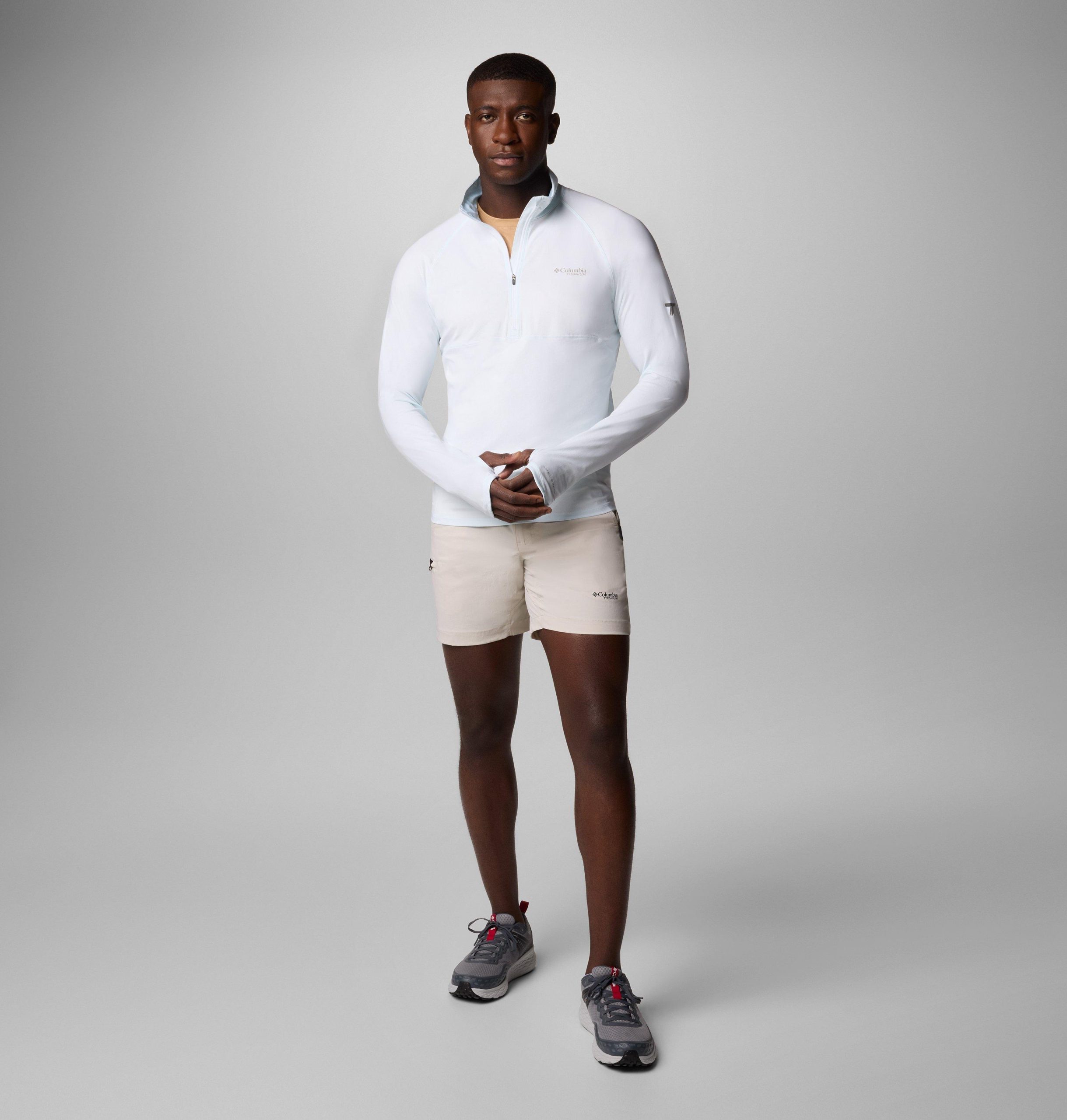 summit valley langarmshirt mit halbem reißverschluss für herren
