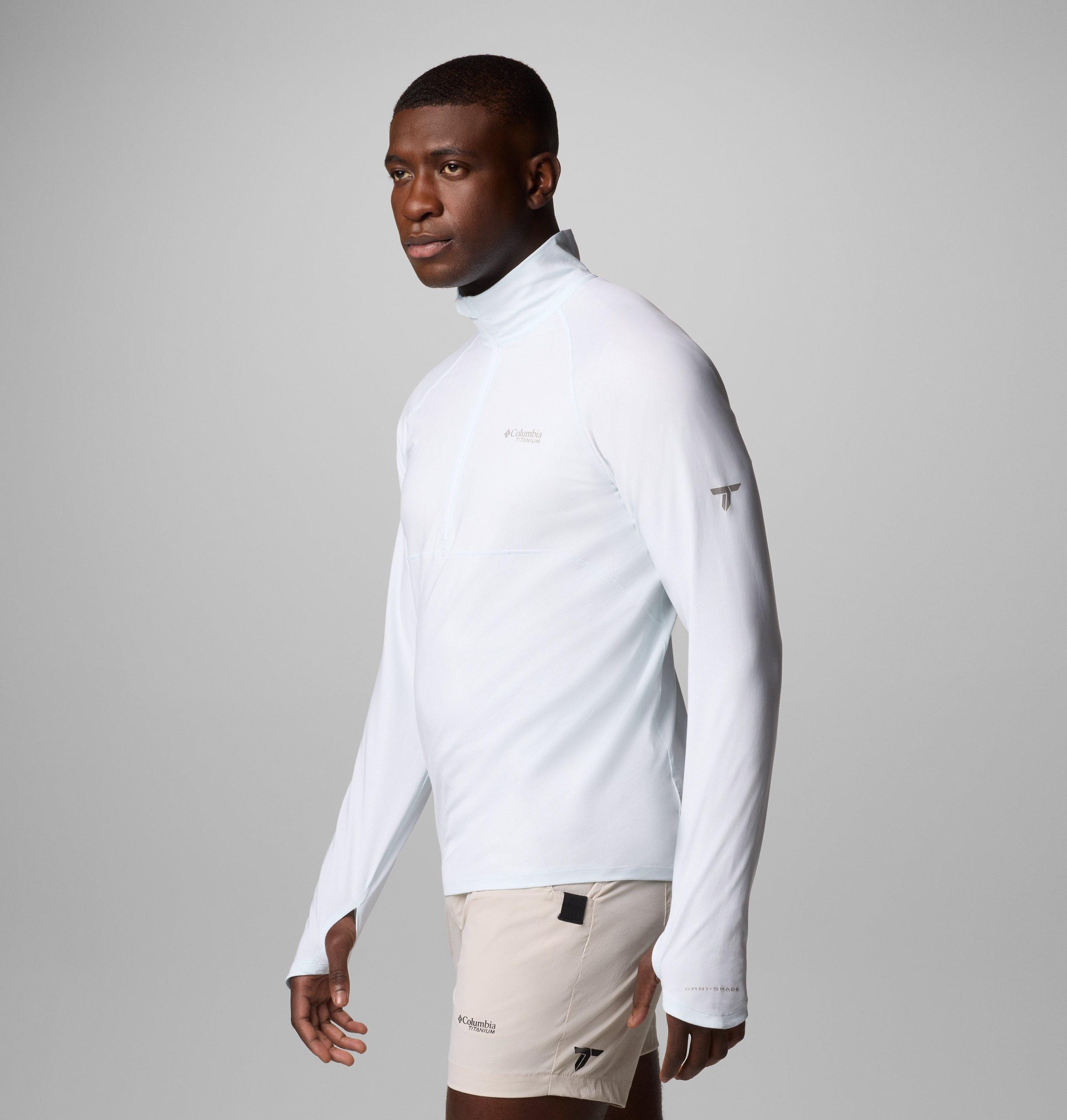 summit valley langarmshirt mit halbem reißverschluss für herren