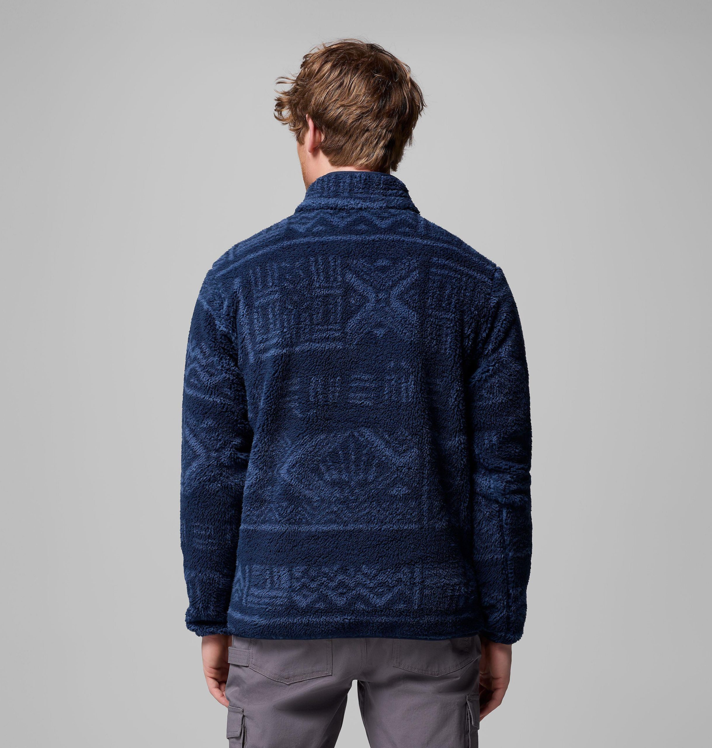 rugged ridge herren-jacke mit hohem flor und halbem reißverschluss