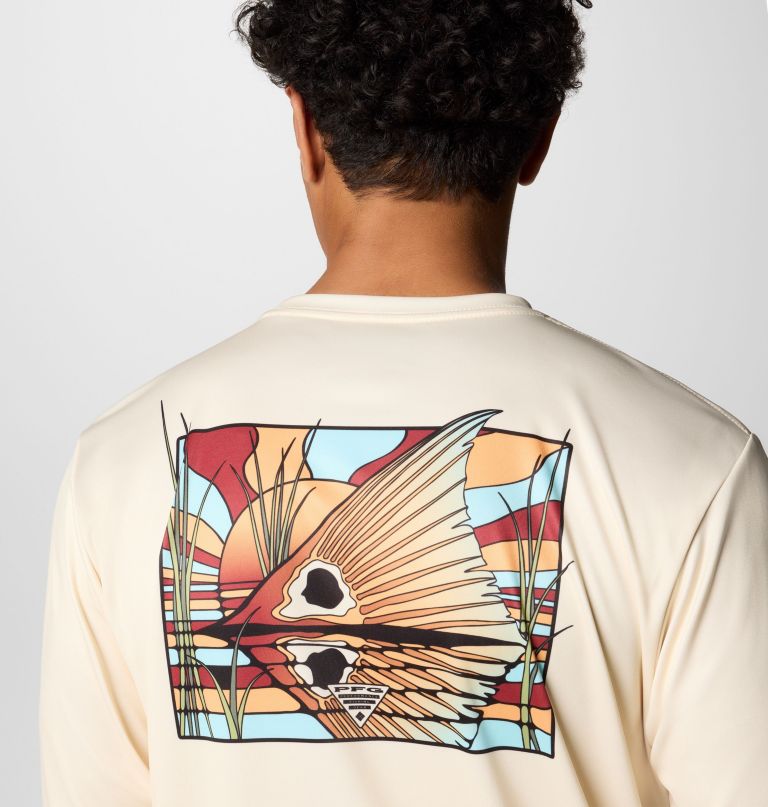 herren terminal tackle pfg fish shine langarmshirt