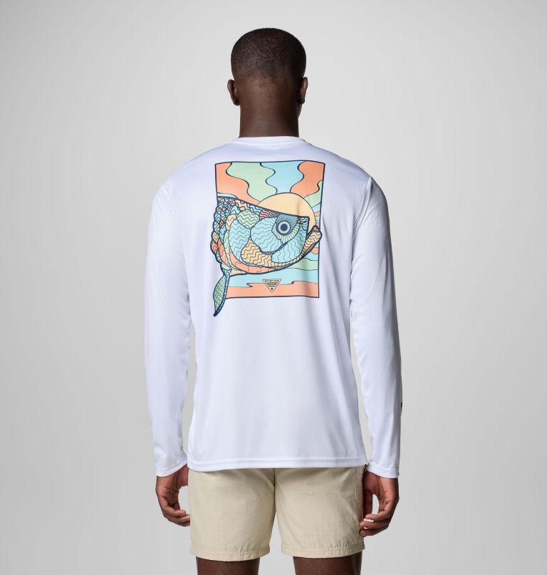 herren terminal tackle pfg fish shine langarmshirt