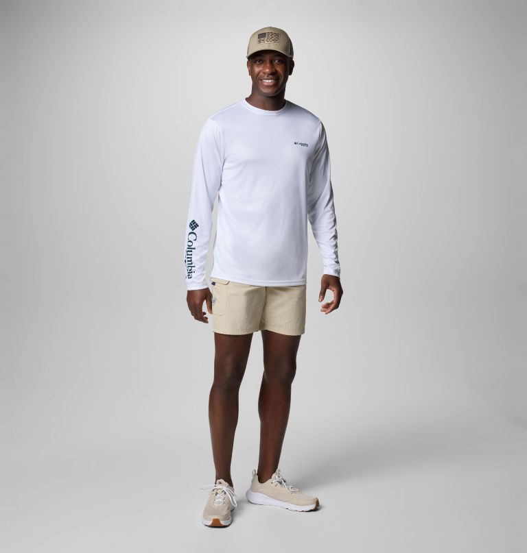 herren terminal tackle pfg fish shine langarmshirt