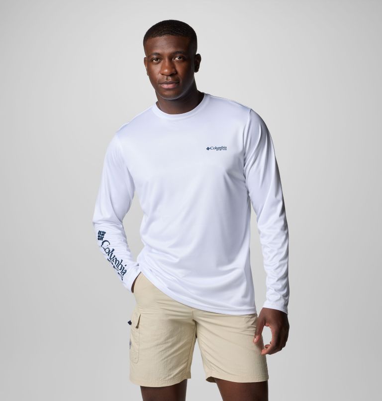 herren terminal tackle pfg fish shine langarmshirt