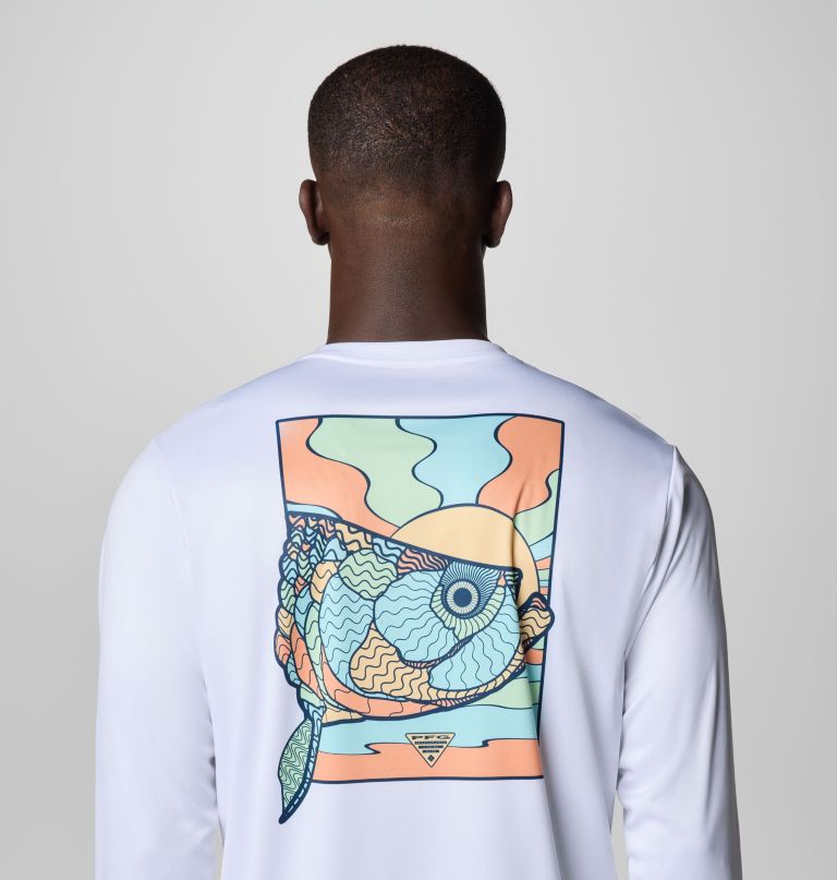 herren terminal tackle pfg fish shine langarmshirt