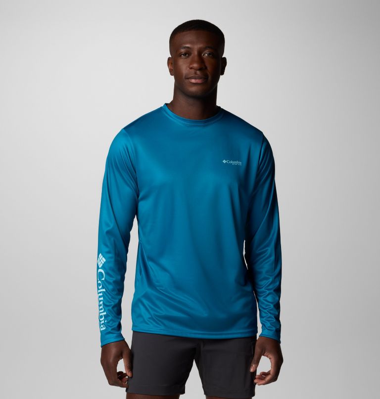 herren terminal tackle pfg fish shine langarmshirt