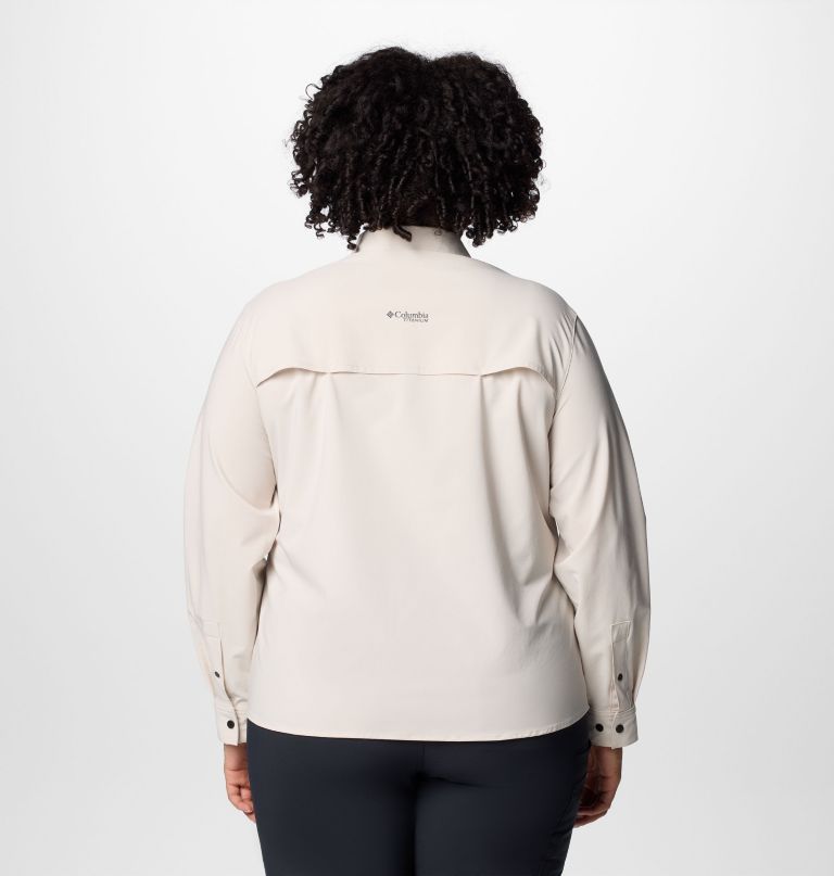 damen-langarmshirt summit valley aus gewebtem stoff – Übergröße