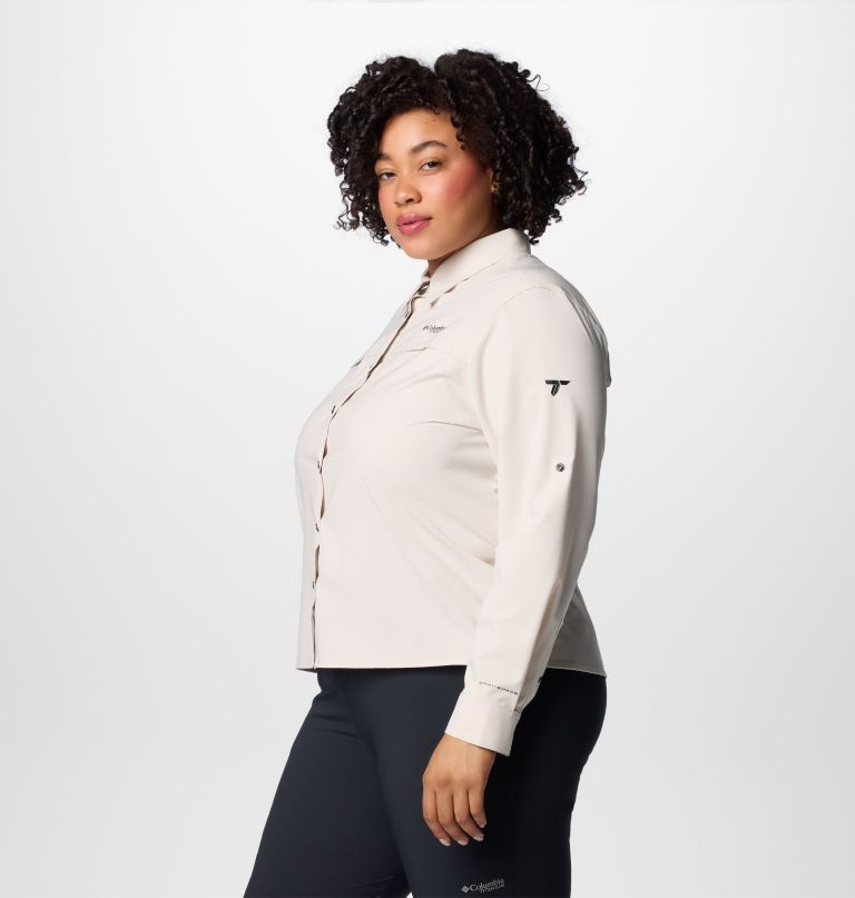 damen-langarmshirt summit valley aus gewebtem stoff – Übergröße