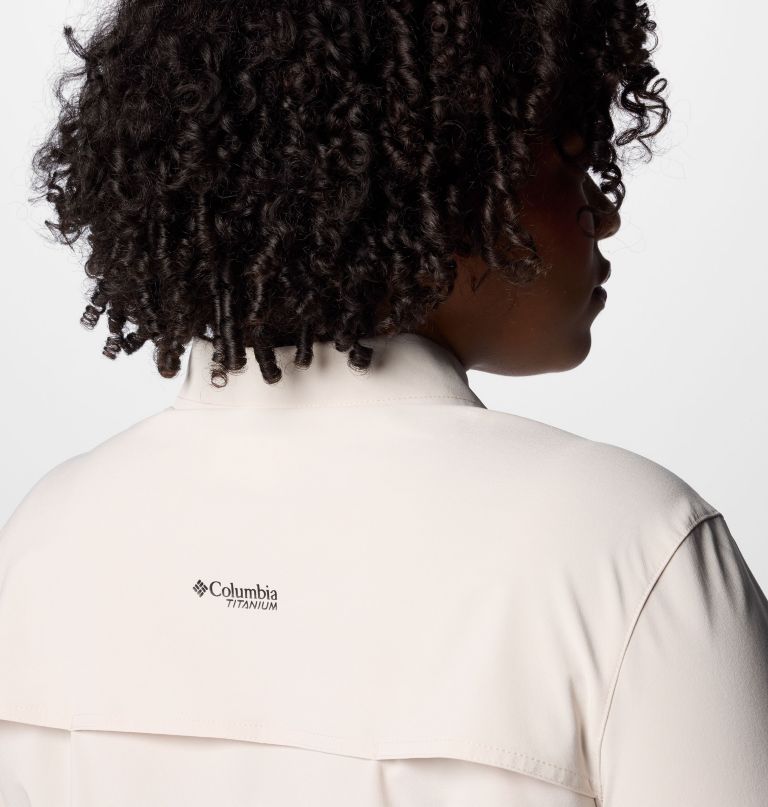 damen-langarmshirt summit valley aus gewebtem stoff – Übergröße