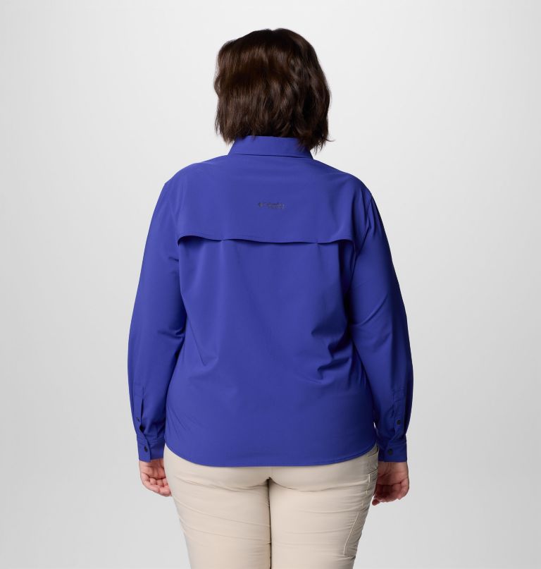 damen-langarmshirt summit valley aus gewebtem stoff – Übergröße