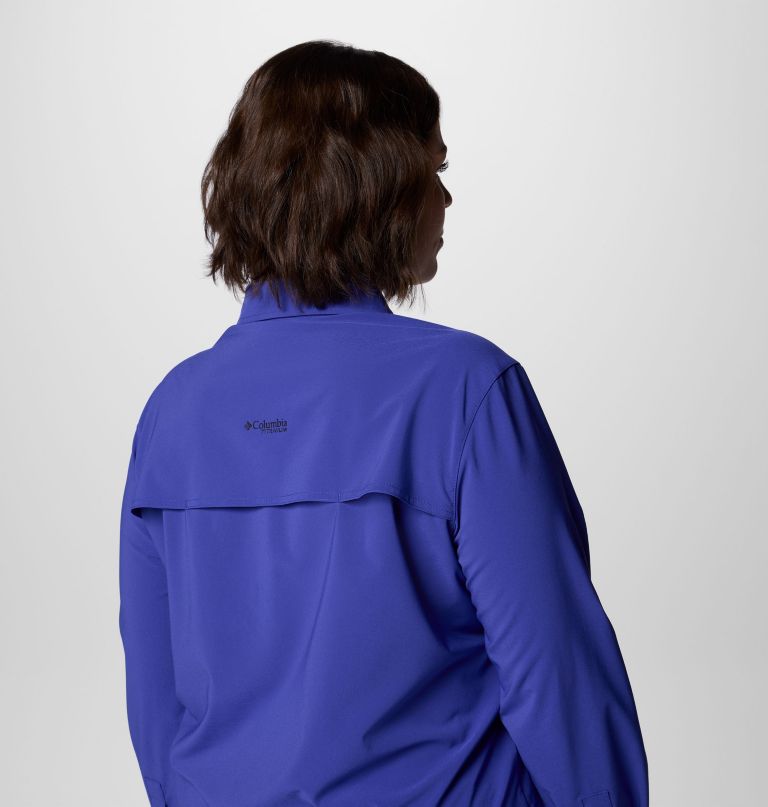 damen-langarmshirt summit valley aus gewebtem stoff – Übergröße