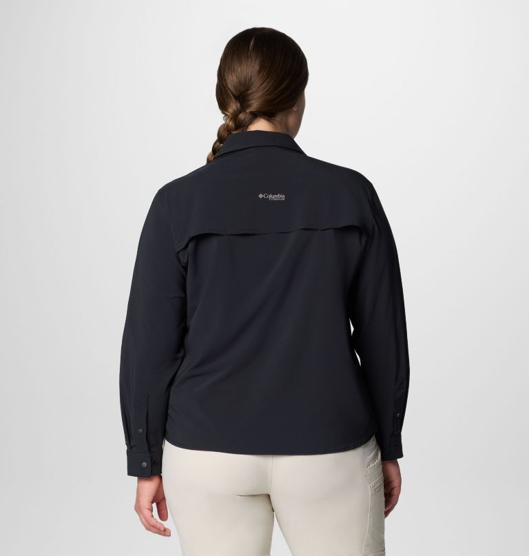 damen-langarmshirt summit valley aus gewebtem stoff – Übergröße