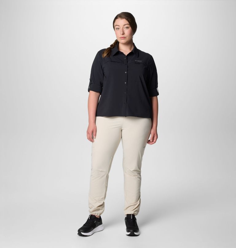 damen-langarmshirt summit valley aus gewebtem stoff – Übergröße