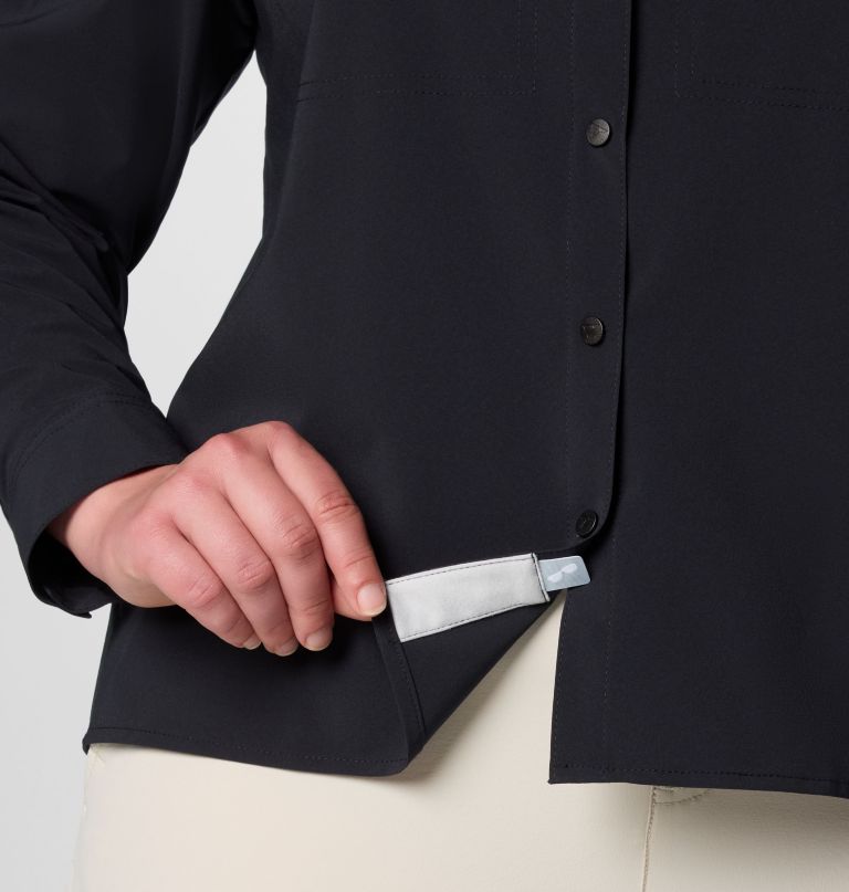 damen-langarmshirt summit valley aus gewebtem stoff – Übergröße