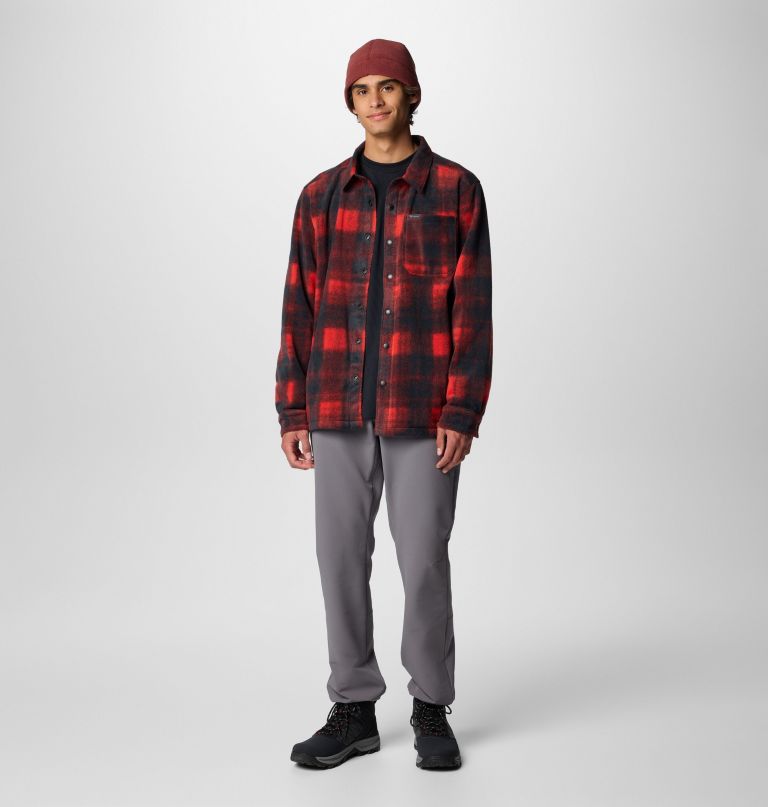 steens mountain herren-fleecehemdjacke mit print ii - lang