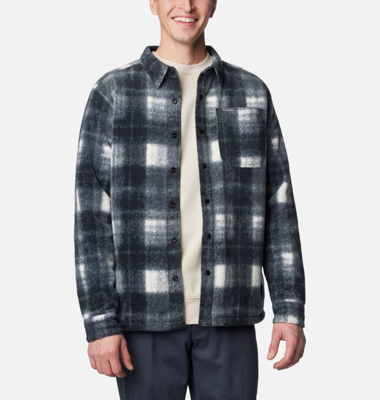 steens mountain herren-fleecehemdjacke mit print ii - lang