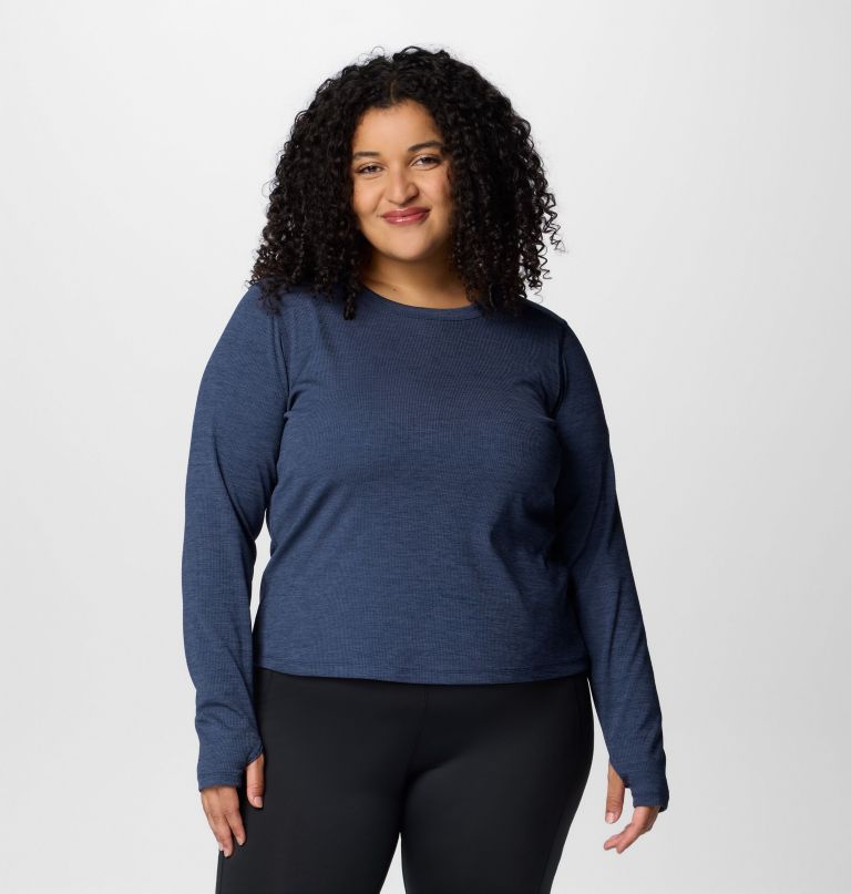 boundless days strickpullover für damen mit rundhalsausschnitt und langen Ärmeln – Übergröße
