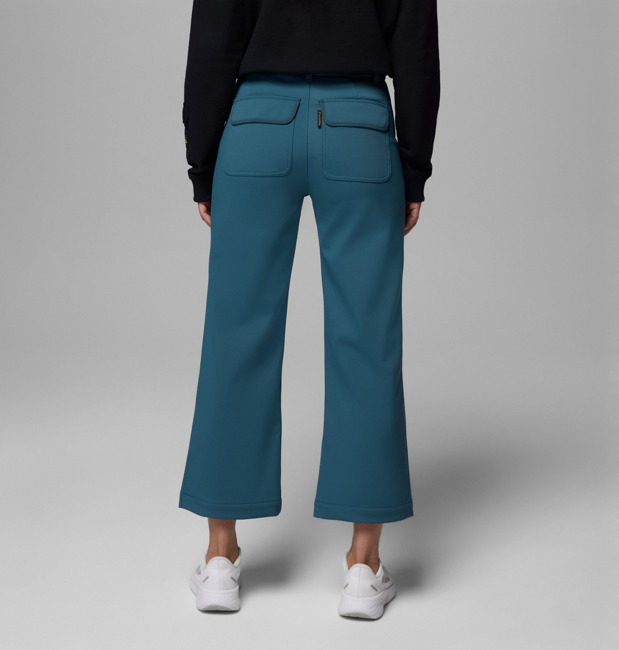 damen high cascades softshellhose mit weitem bein