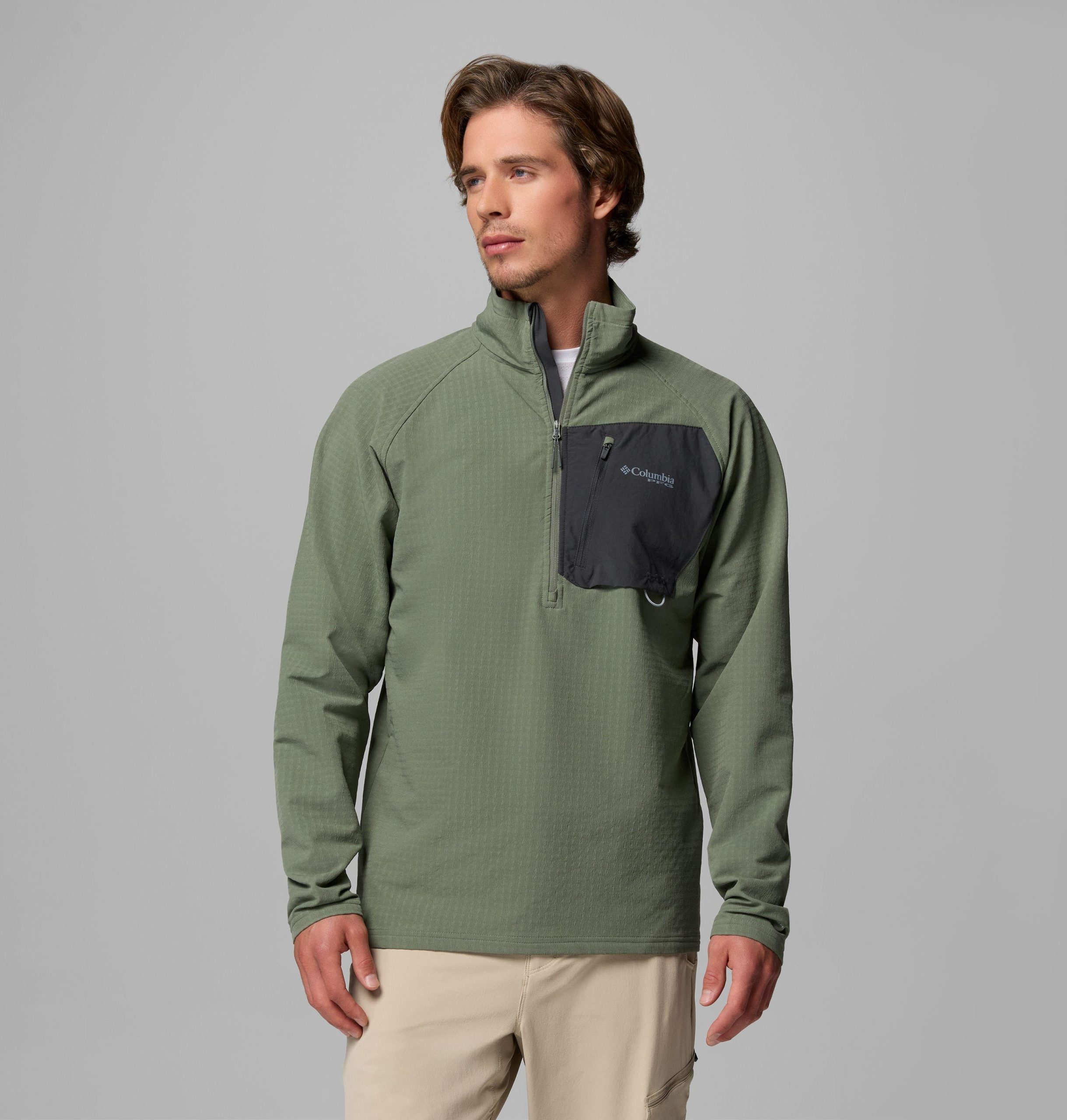 hydroforce leichtgewicht-pullover mit halbem reißverschluss für herren