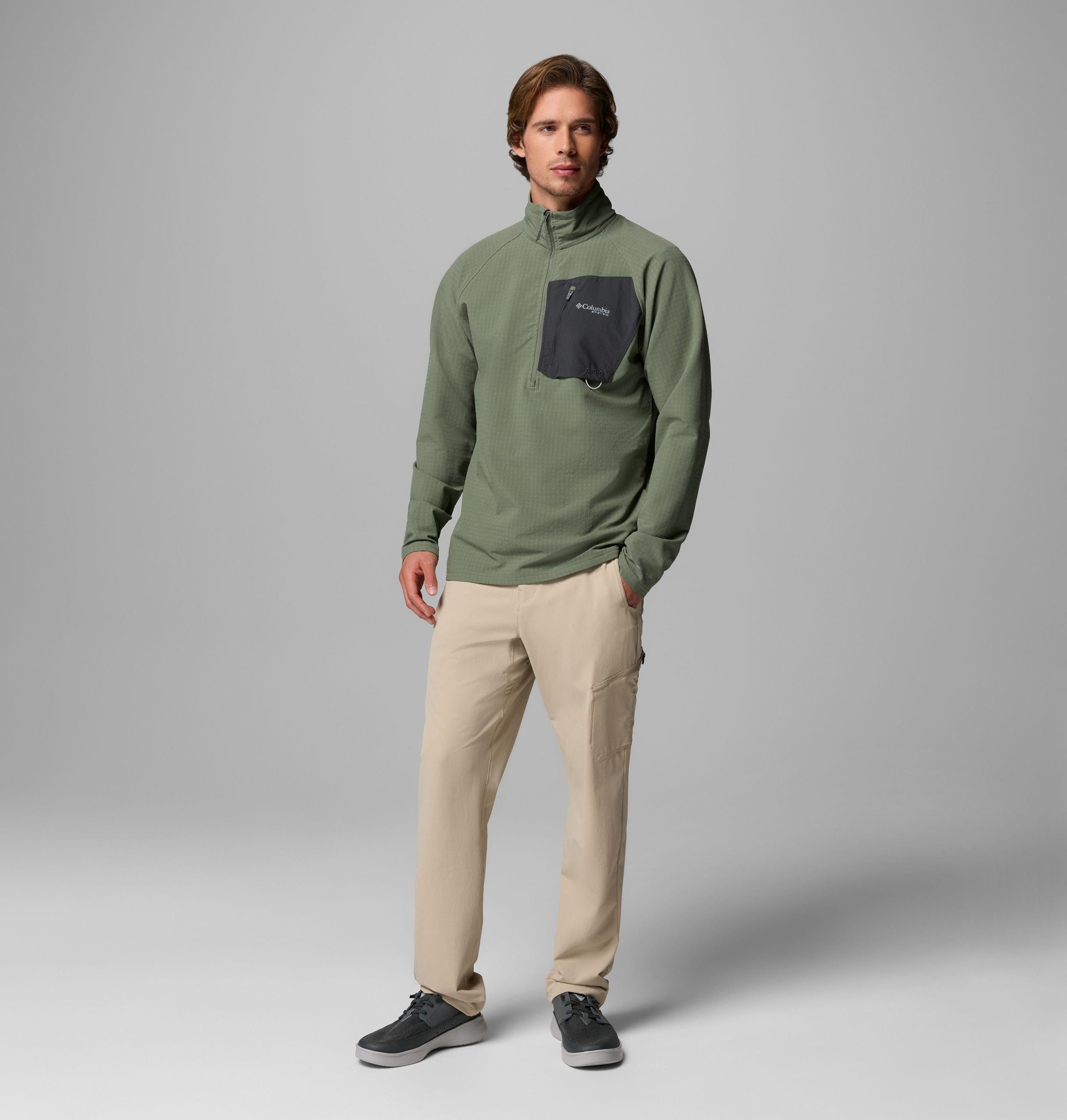 hydroforce leichtgewicht-pullover mit halbem reißverschluss für herren