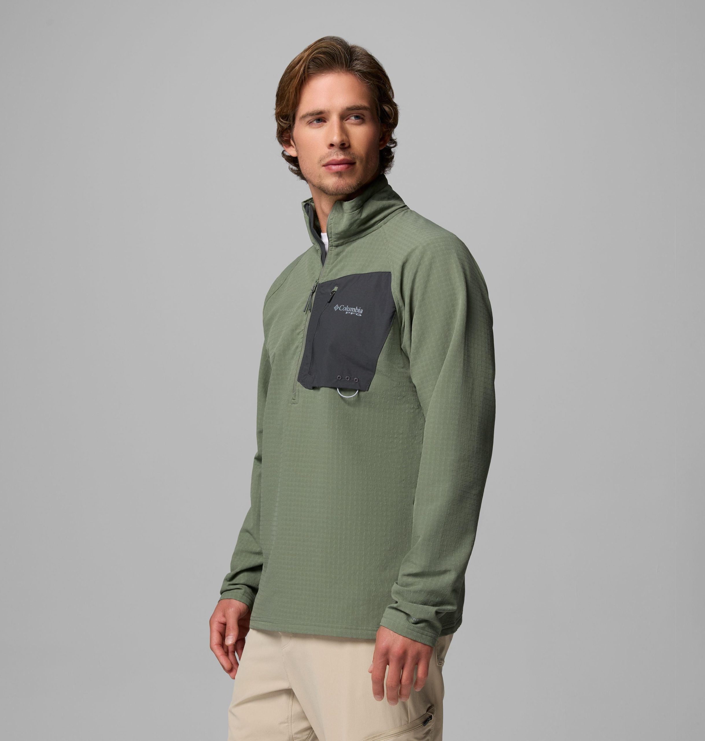 hydroforce leichtgewicht-pullover mit halbem reißverschluss für herren