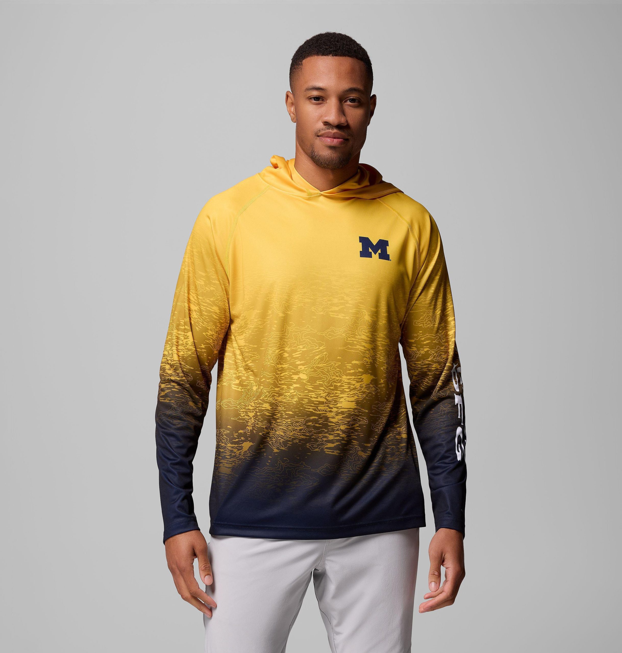 herren collegiate pfg super terminal tackle hoodie – michigan