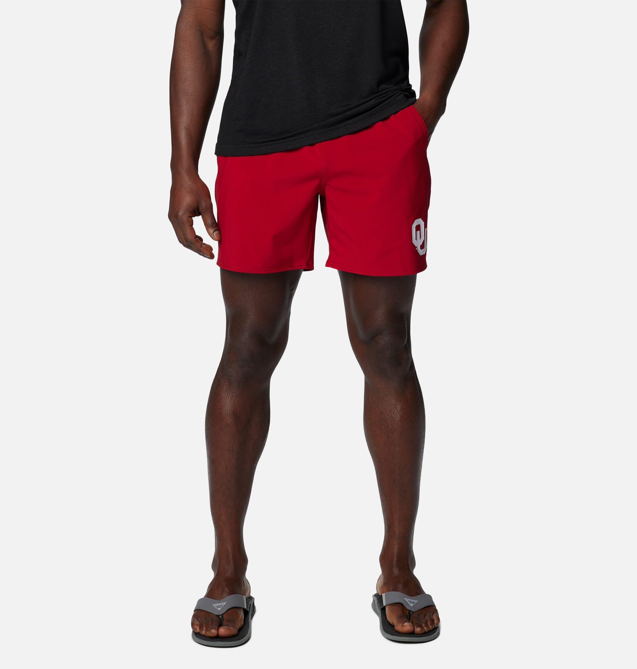 pfg terminal roamer stretch-shorts für herren college – oklahoma