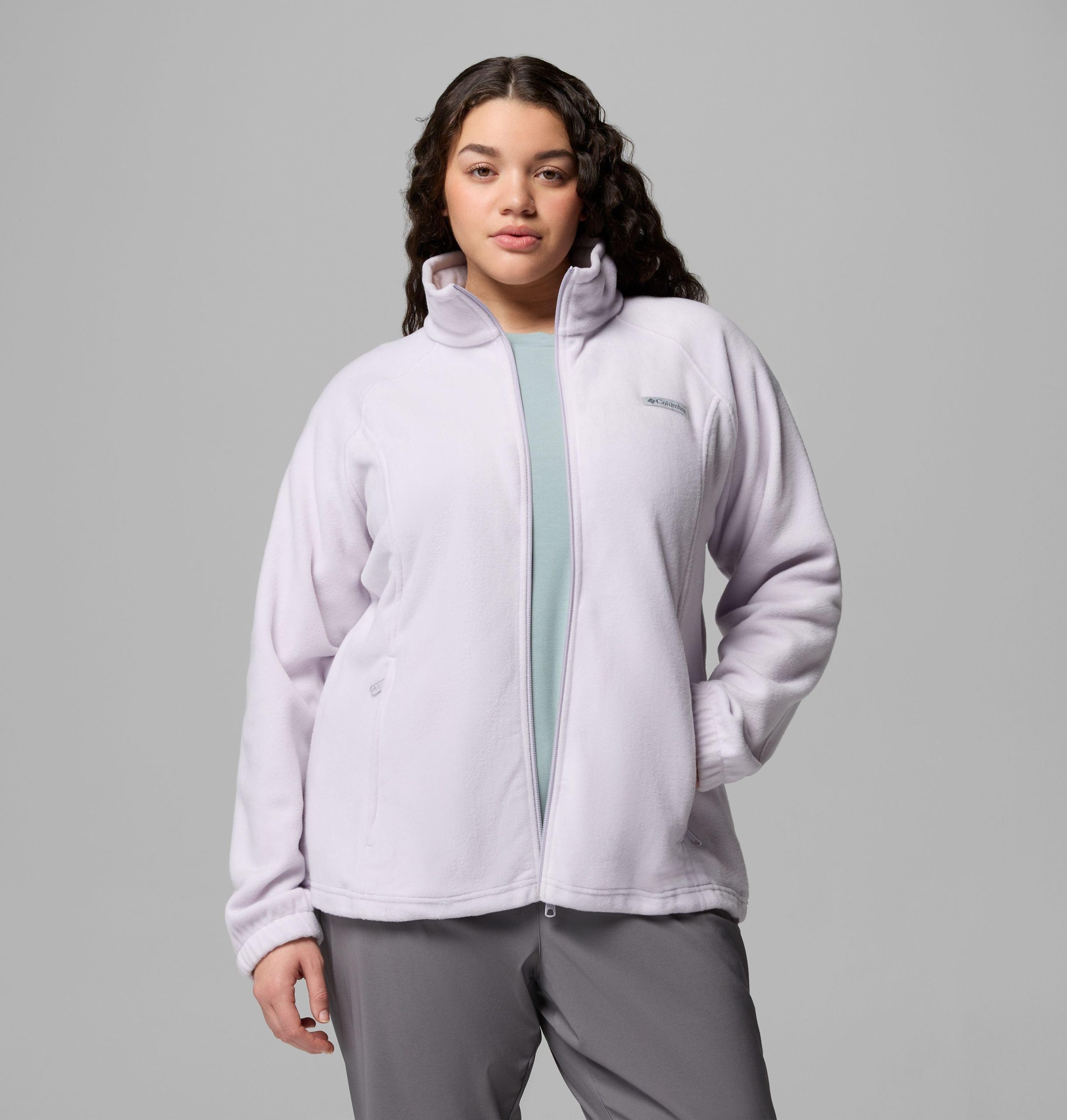 benton springs fleecejacke mit durchgehendem reißverschluss für damen – Übergröße