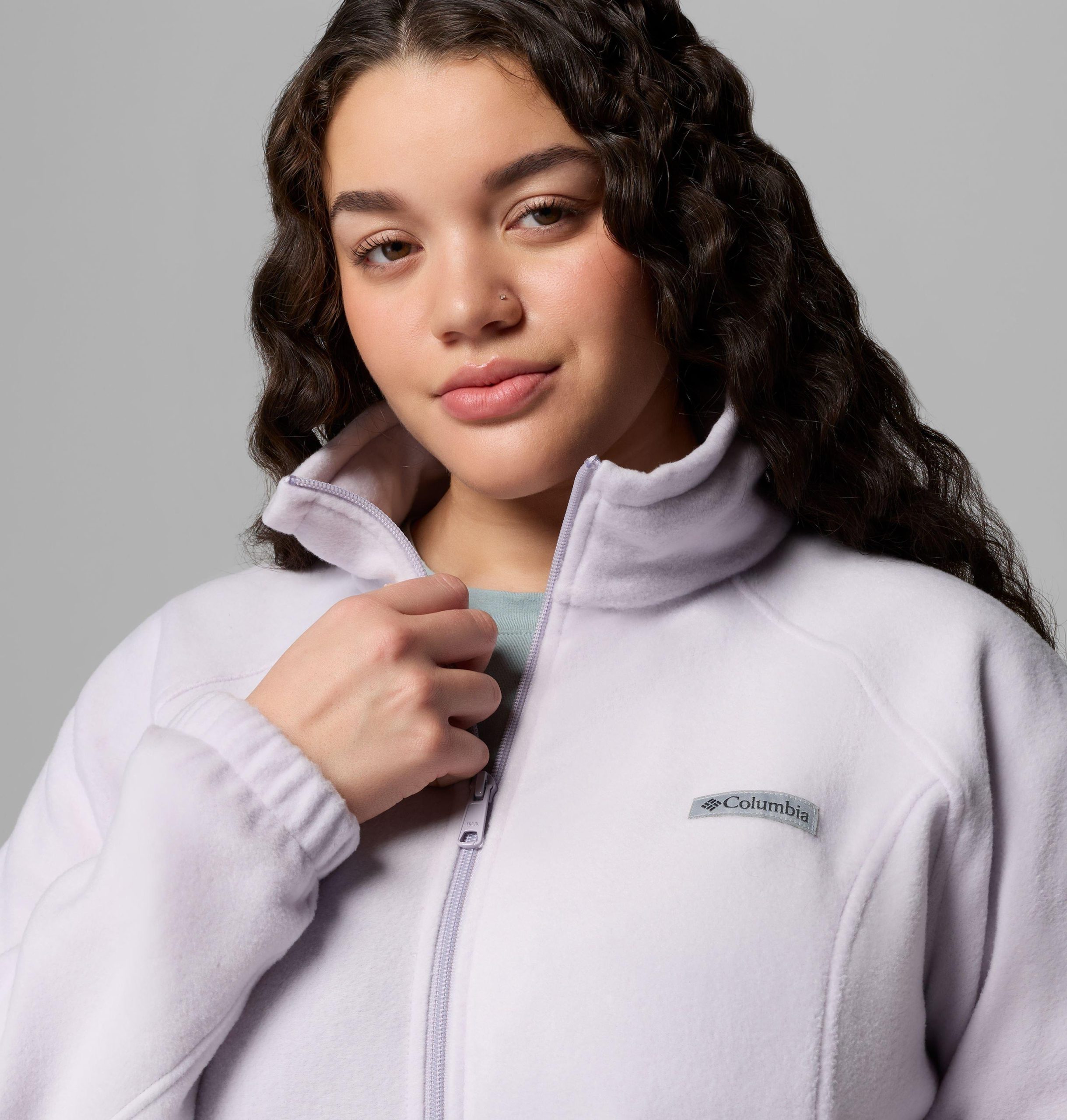 benton springs fleecejacke mit durchgehendem reißverschluss für damen – Übergröße