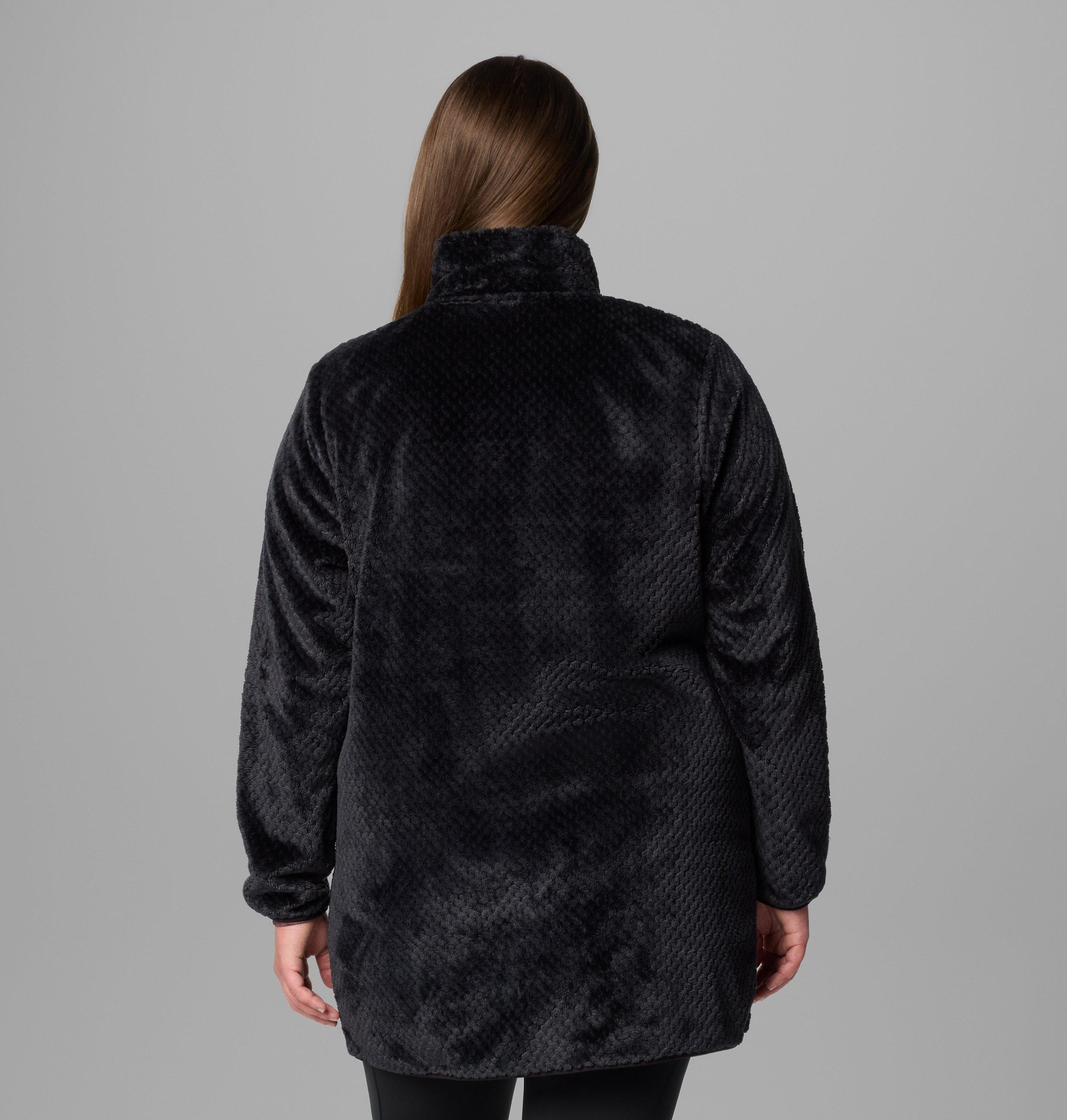 fire side fleecejacke mit langem durchgehendem reißverschluss für damen – Übergröße