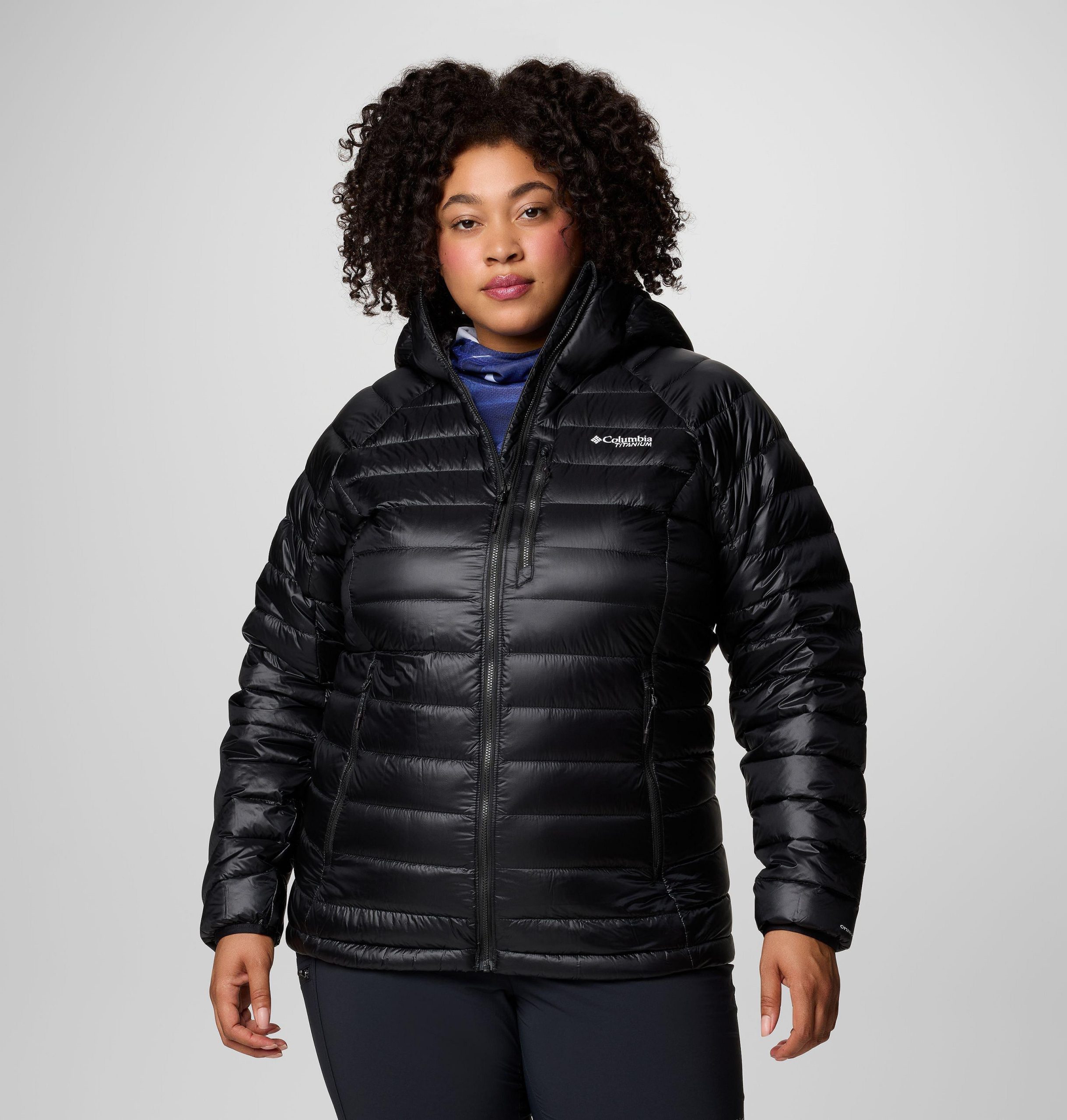 arctic crest daunenjacke mit kapuze für damen – Übergröße