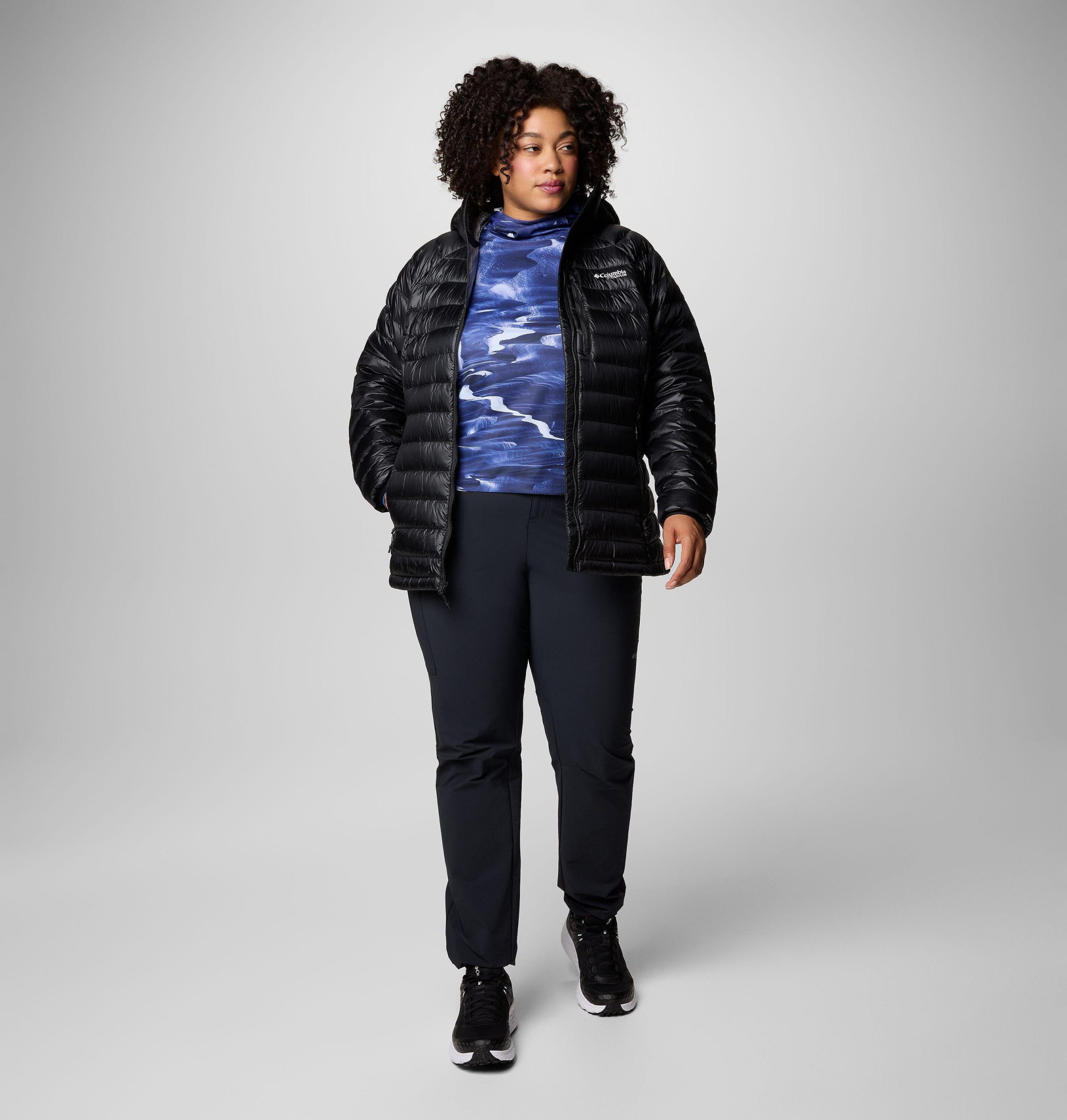 arctic crest daunenjacke mit kapuze für damen – Übergröße