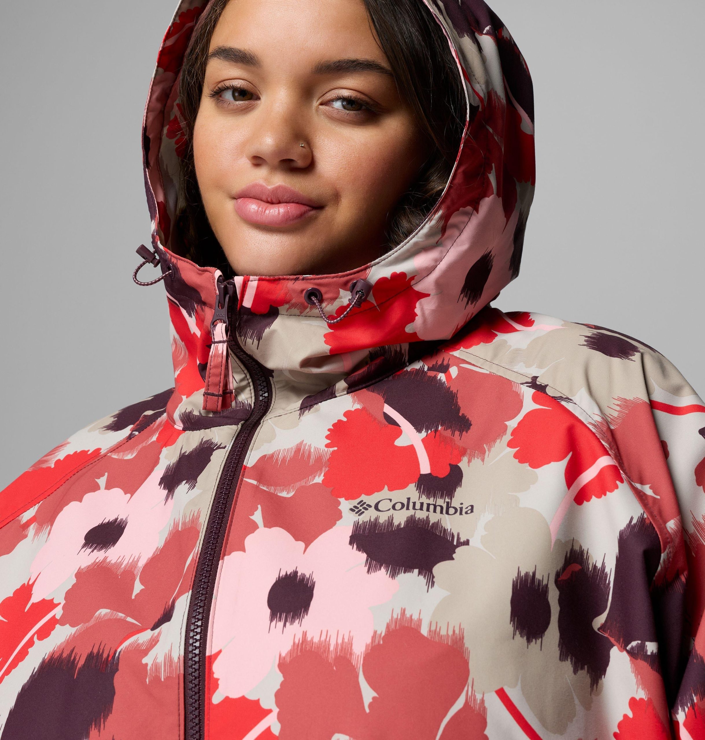 spire valley windjacke mit print für damen – Übergröße