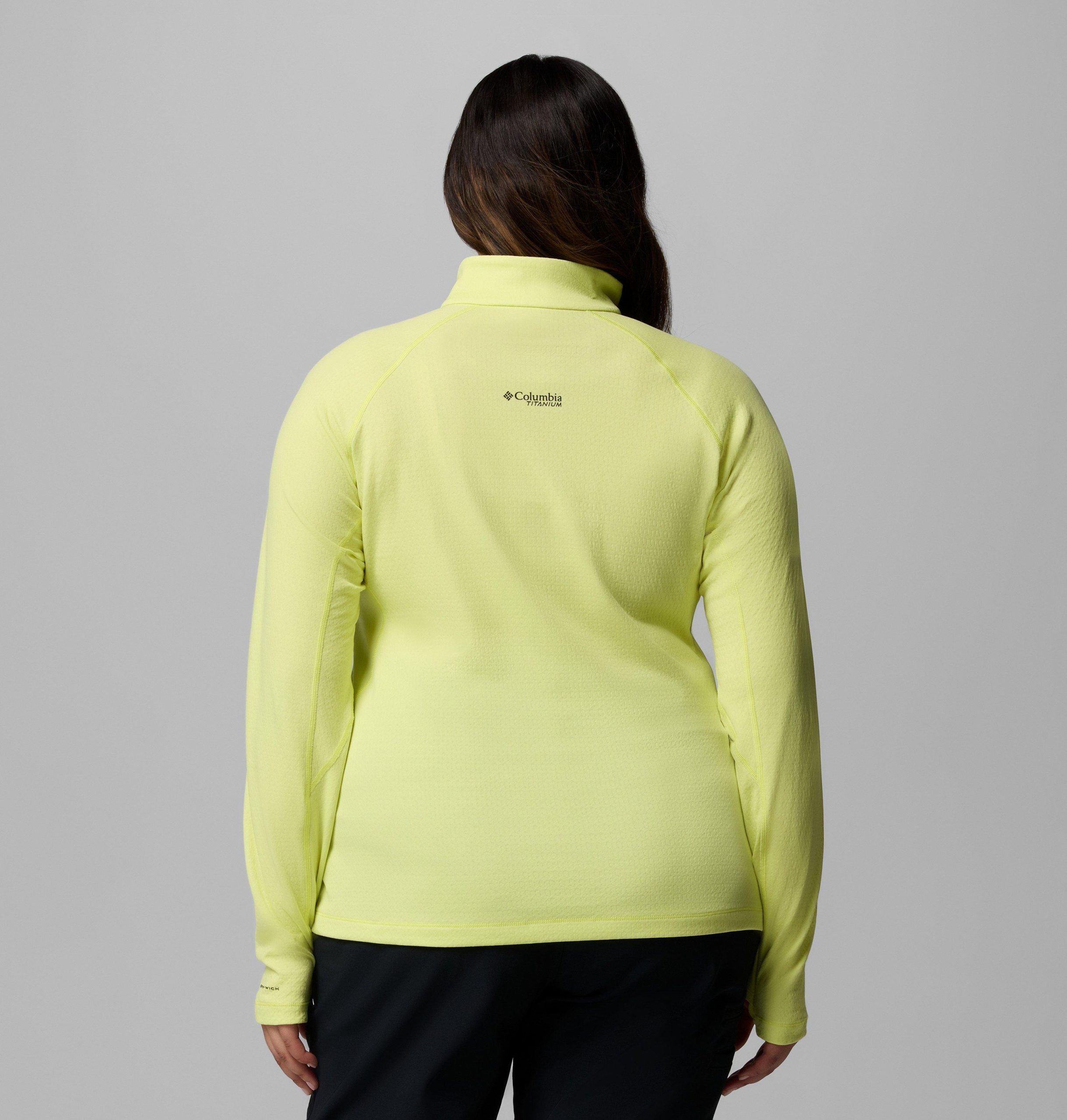 driventure damen-shirt mit halbem reißverschluss – Übergröße