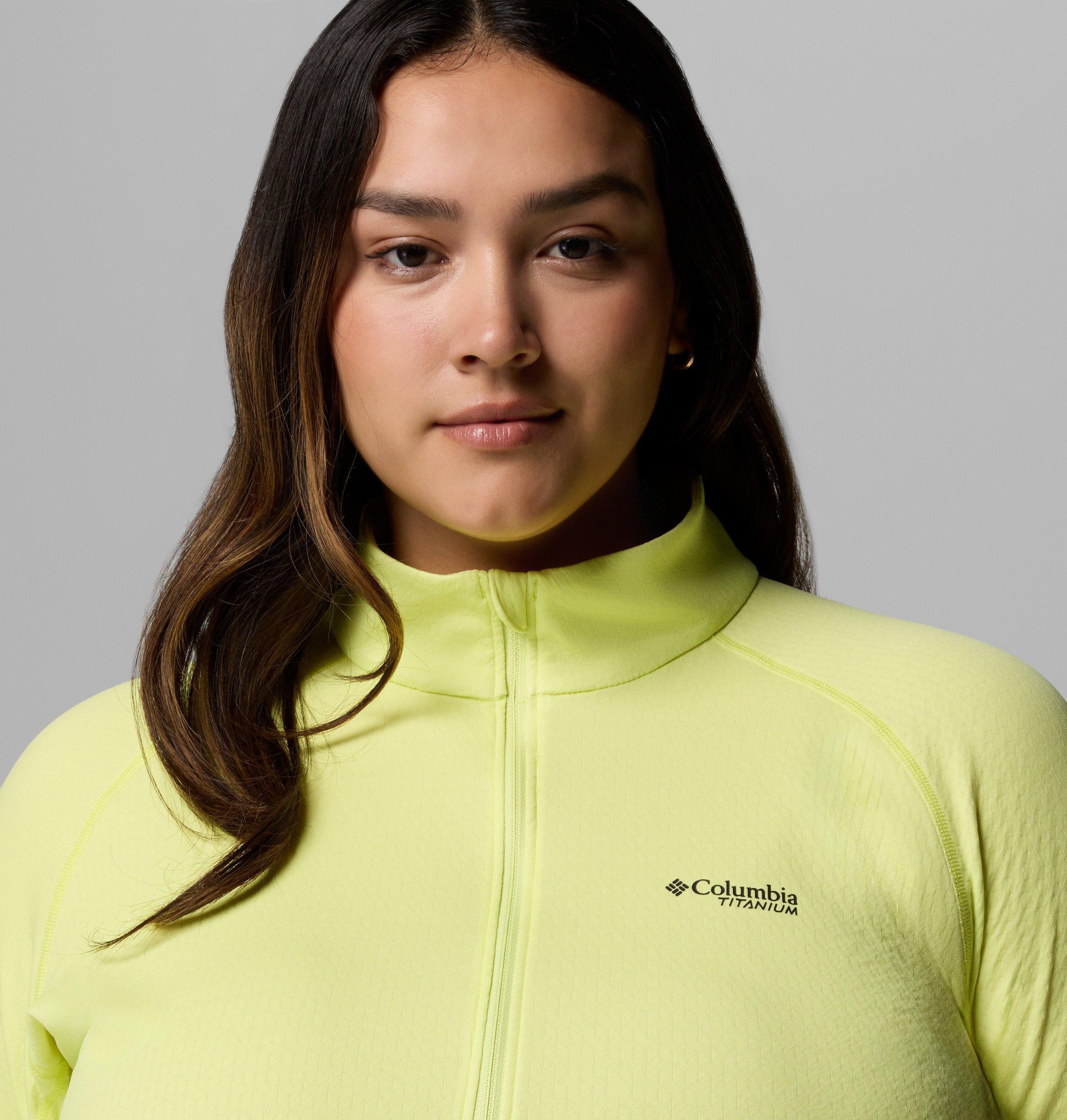 driventure damen-shirt mit halbem reißverschluss – Übergröße