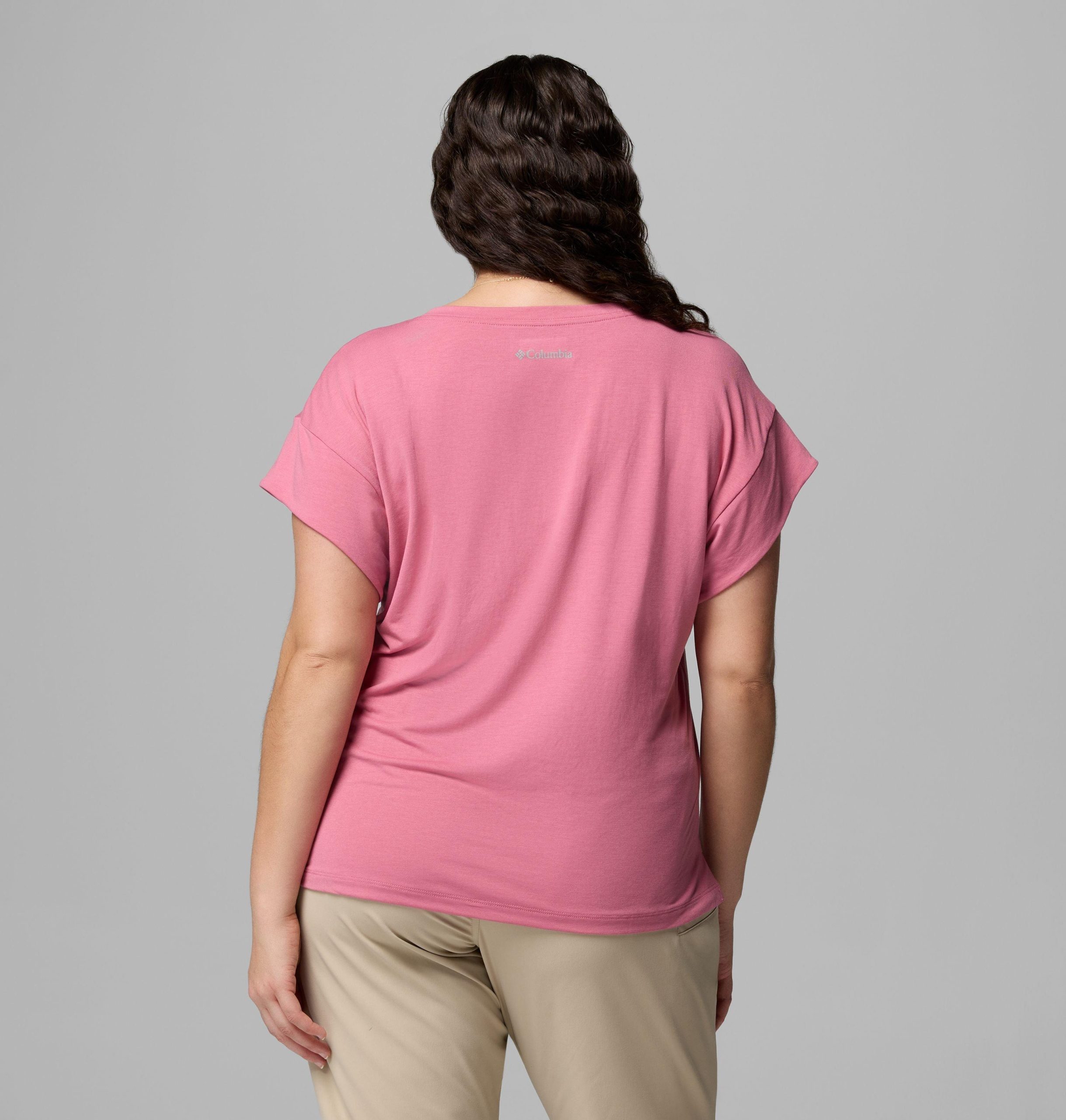 daniela falls damen-t-shirt mit v-ausschnitt und kurzen Ärmeln – Übergröße