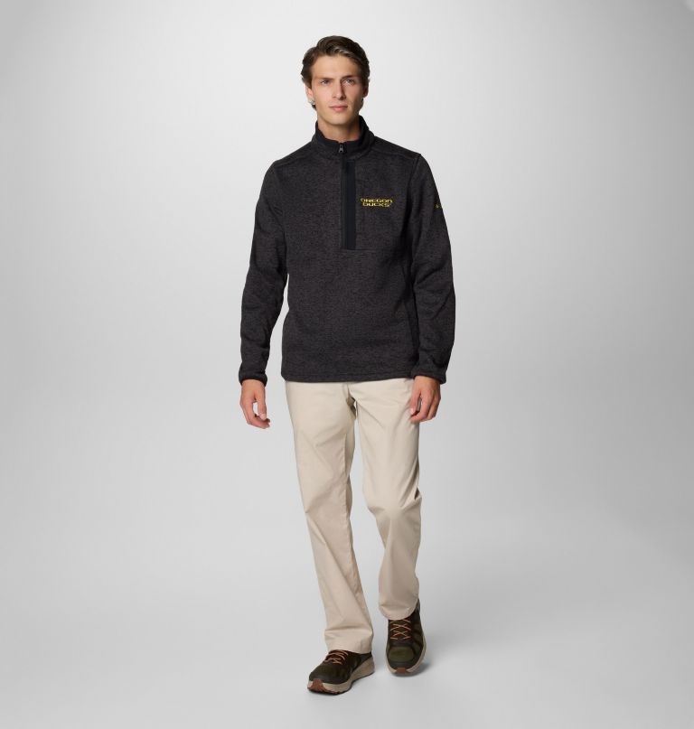 herren-fleecepullover mit halbem reißverschluss modell collegiate sweater weather - oregon