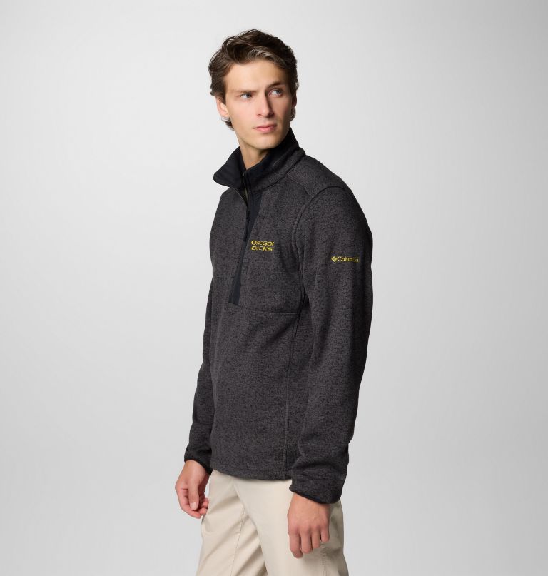 herren-fleecepullover mit halbem reißverschluss modell collegiate sweater weather - oregon