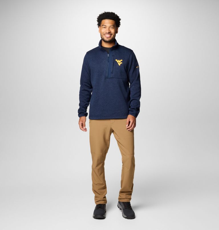 herren-fleecepullover mit halbem reißverschluss „collegiate sweater weather – west virginia