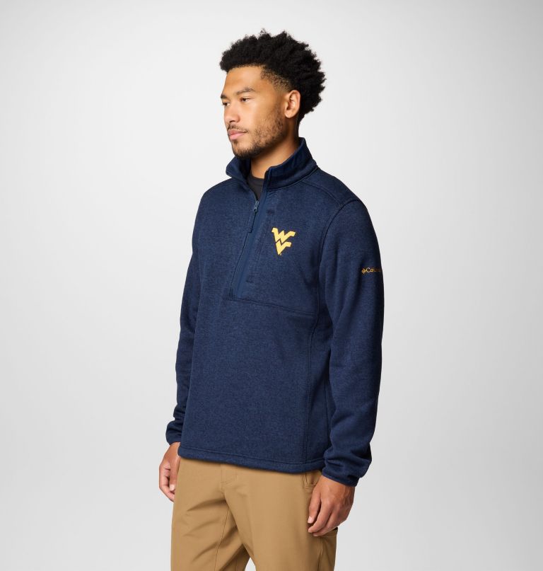 herren-fleecepullover mit halbem reißverschluss „collegiate sweater weather – west virginia