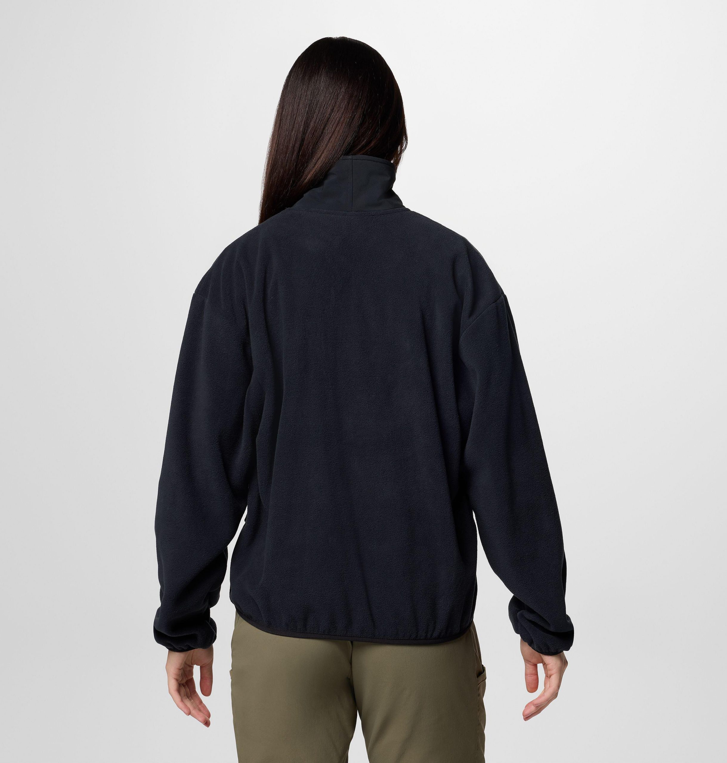 sequoia grove fleece-sweatshirt für damen mit halbem reißverschluss