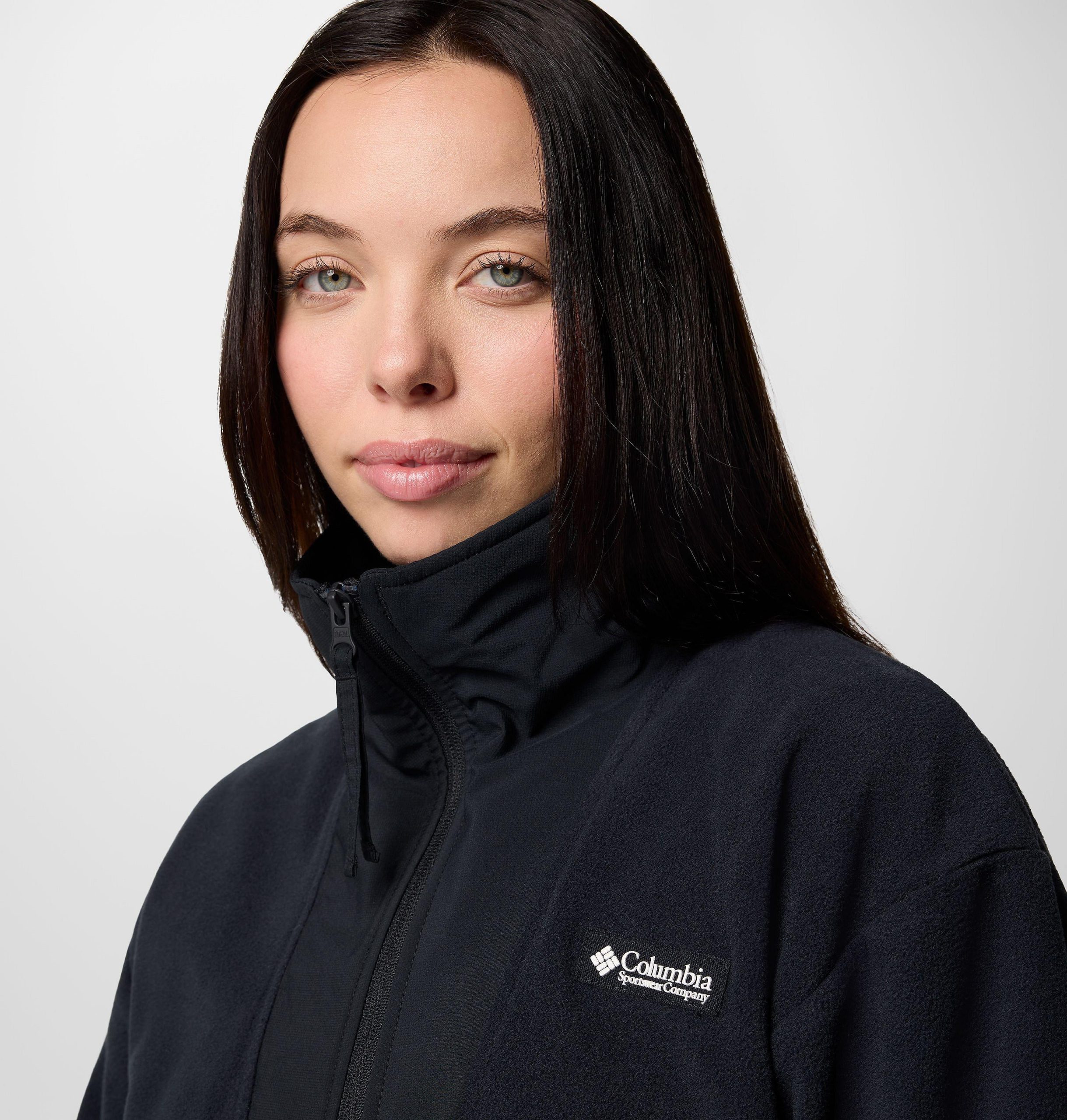 sequoia grove fleece-sweatshirt für damen mit halbem reißverschluss