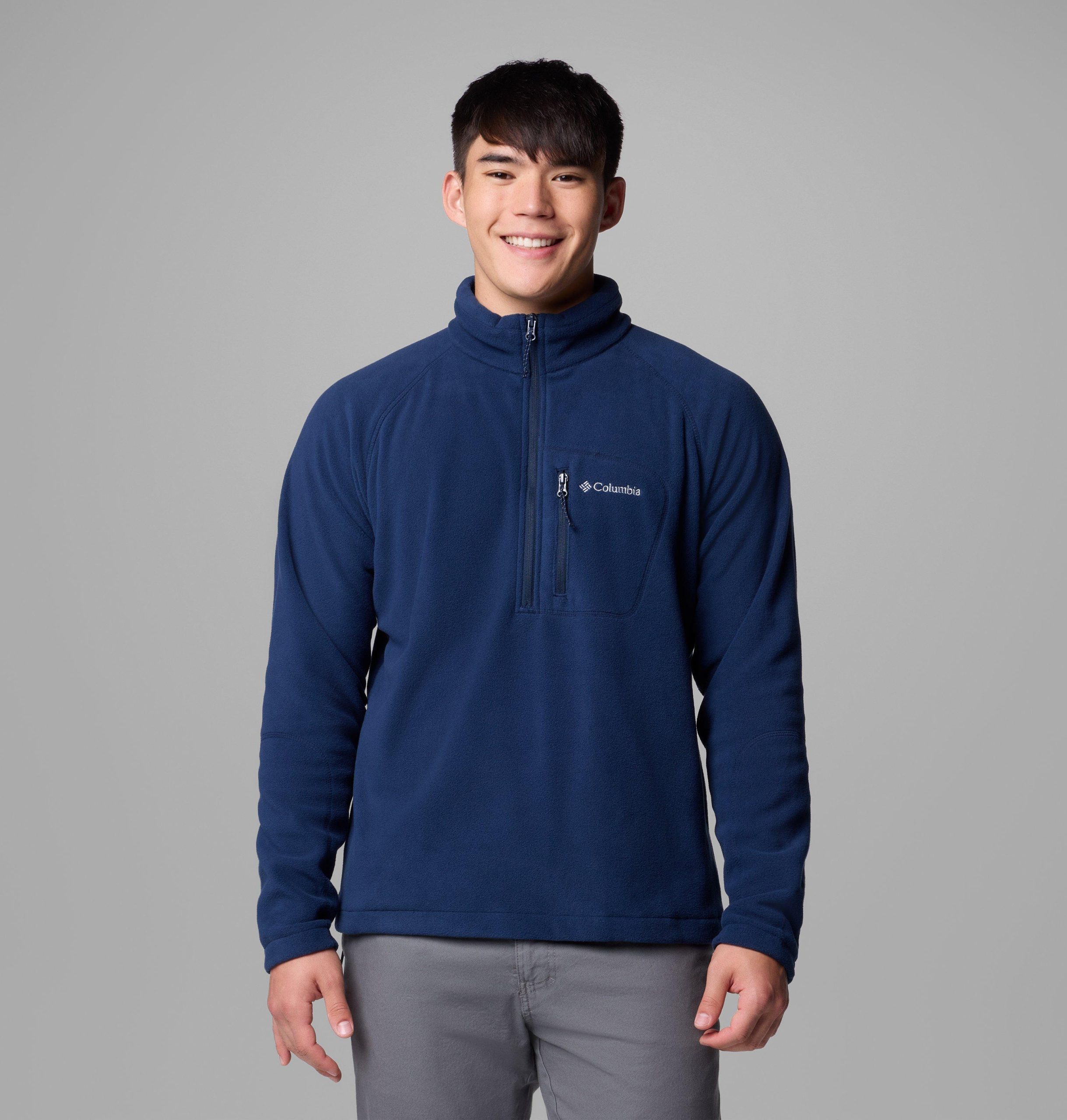 fast trek iii fleece-pullover für herren mit halbem reißverschluss